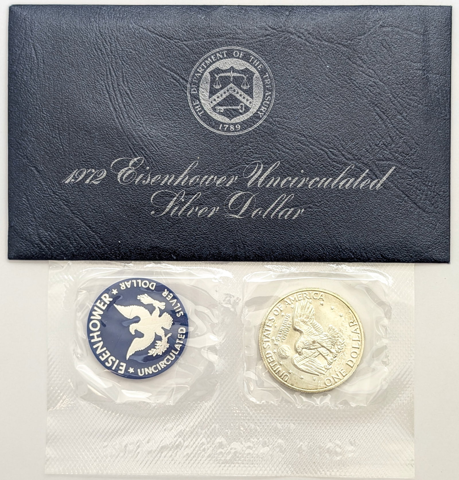 1972-S Eisenhower " Ike" Uncirculated Silver Dollar - 2