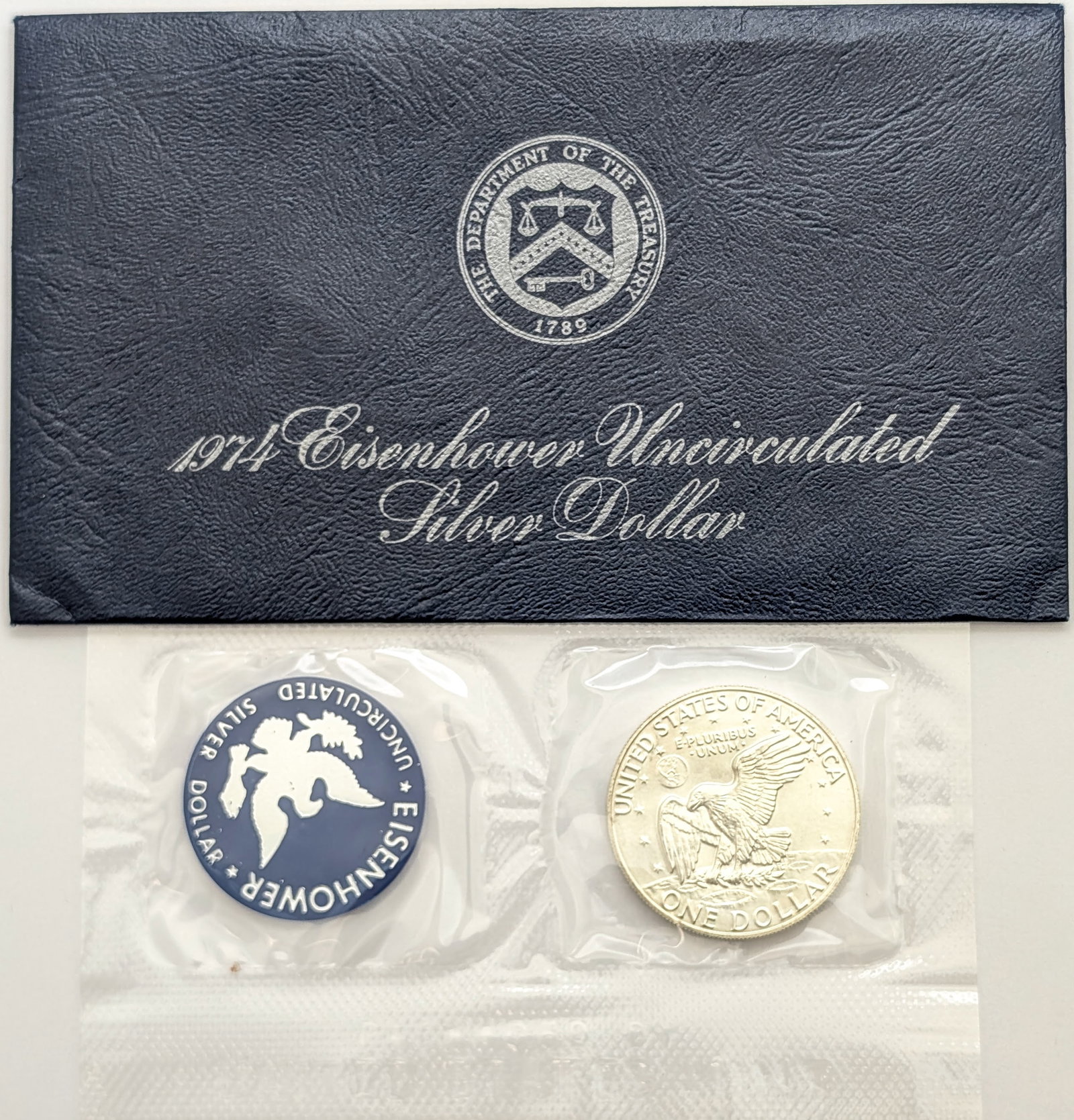 1974-S Eisenhower " Ike" Uncirculated Silver Dollar - 2