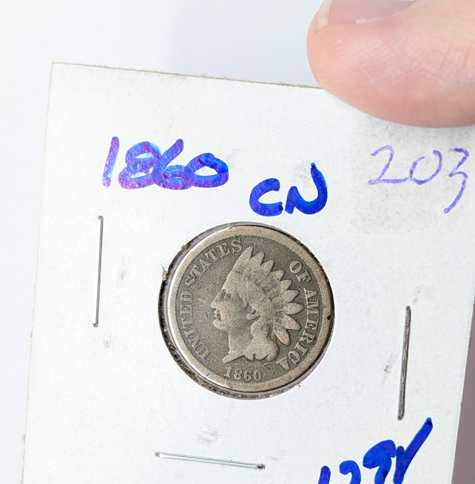 1860 Indian Head Cent- Semi Key Date - 3