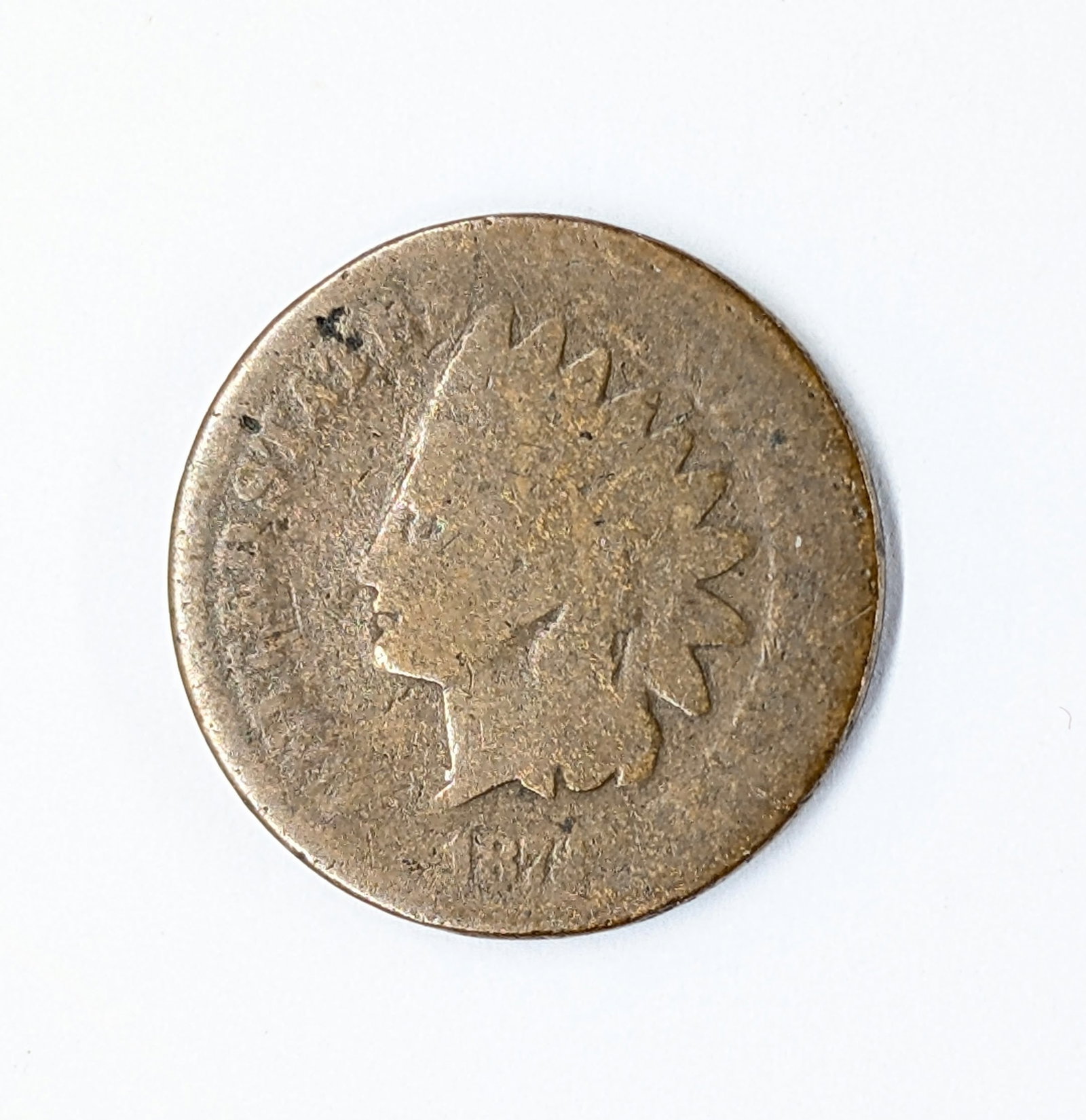 1873 Indian Head Cent- Semi Key Date: Closed 3