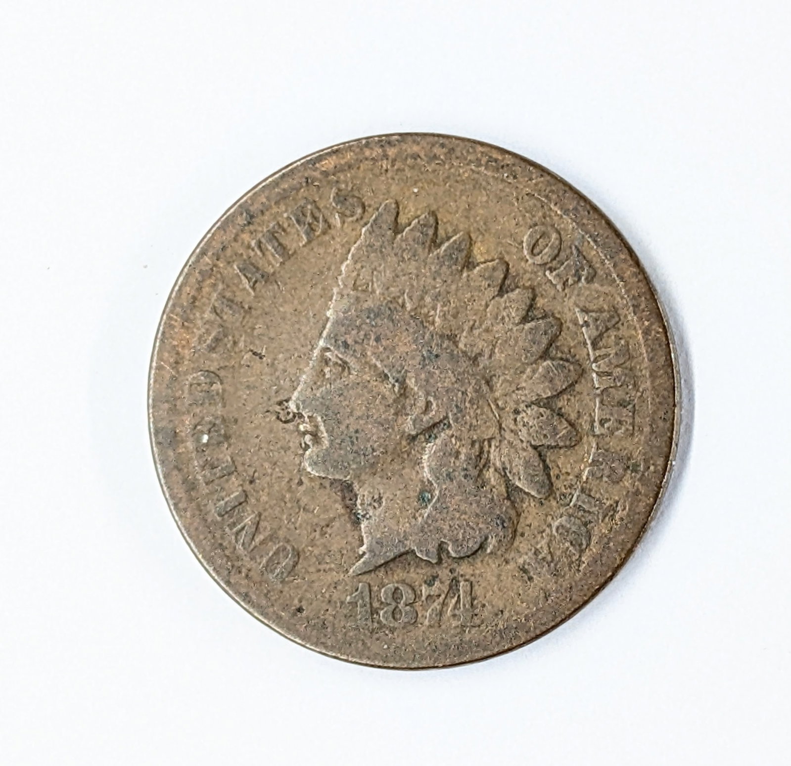 1874 Indian Head Cent- Semi Key Date: _