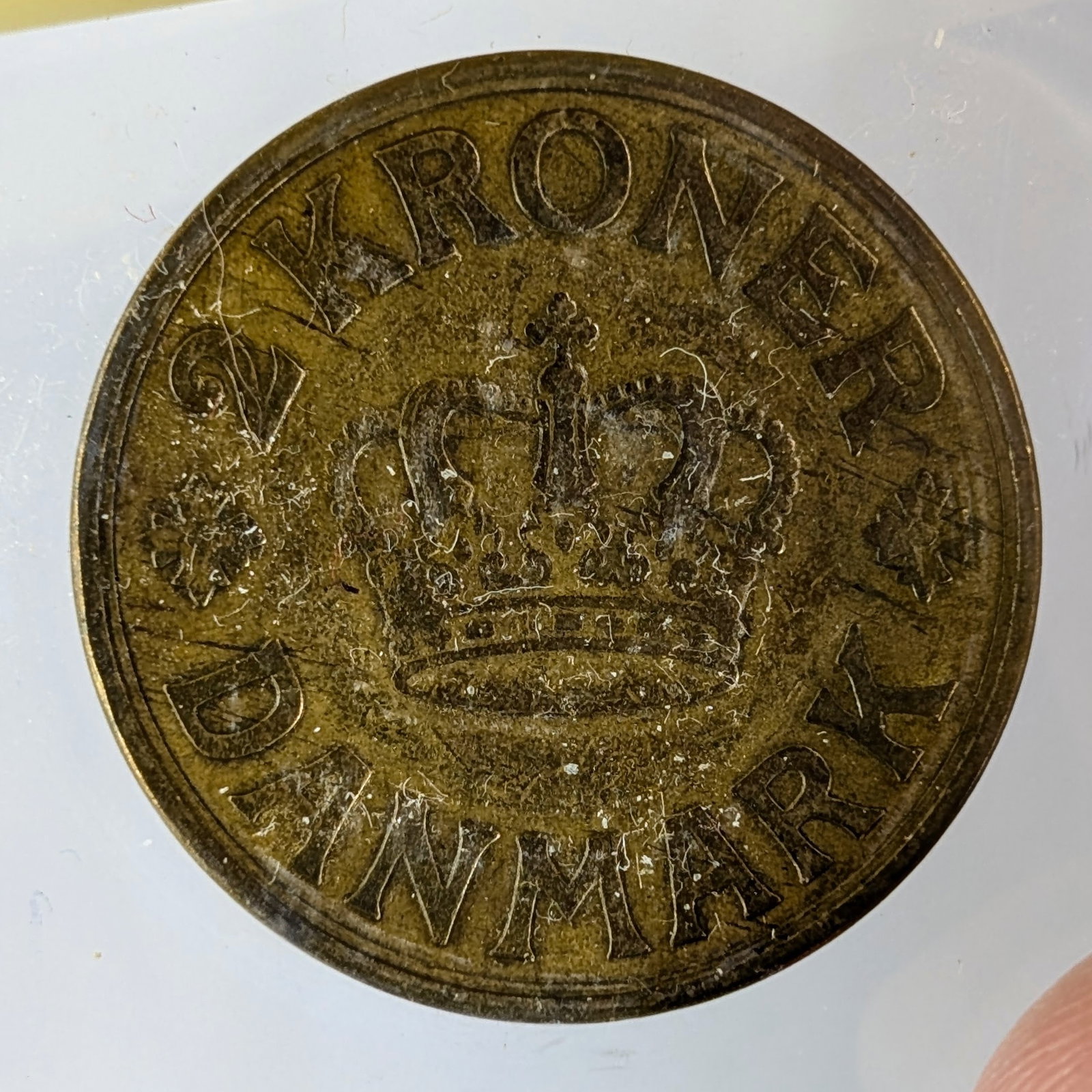 1936 Denmark 1 Krone Coin - 2