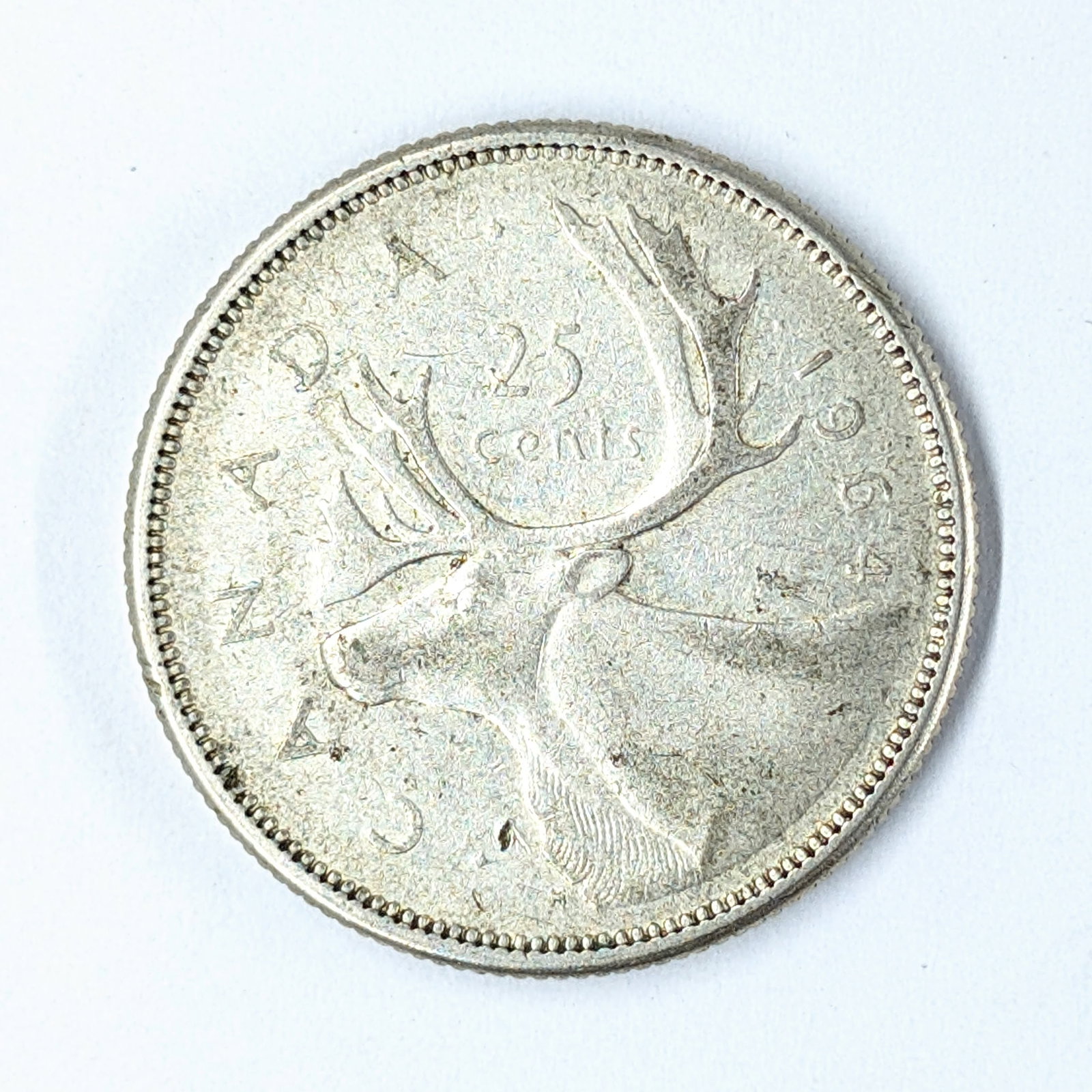 1964 Silver Canadian Quarter - 2