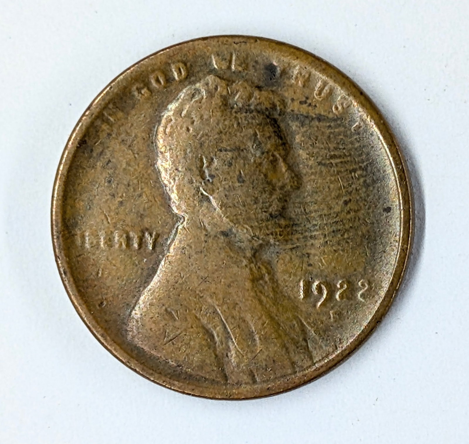 1922-D Wheat Cent- Weak 2, KEY Date!: _