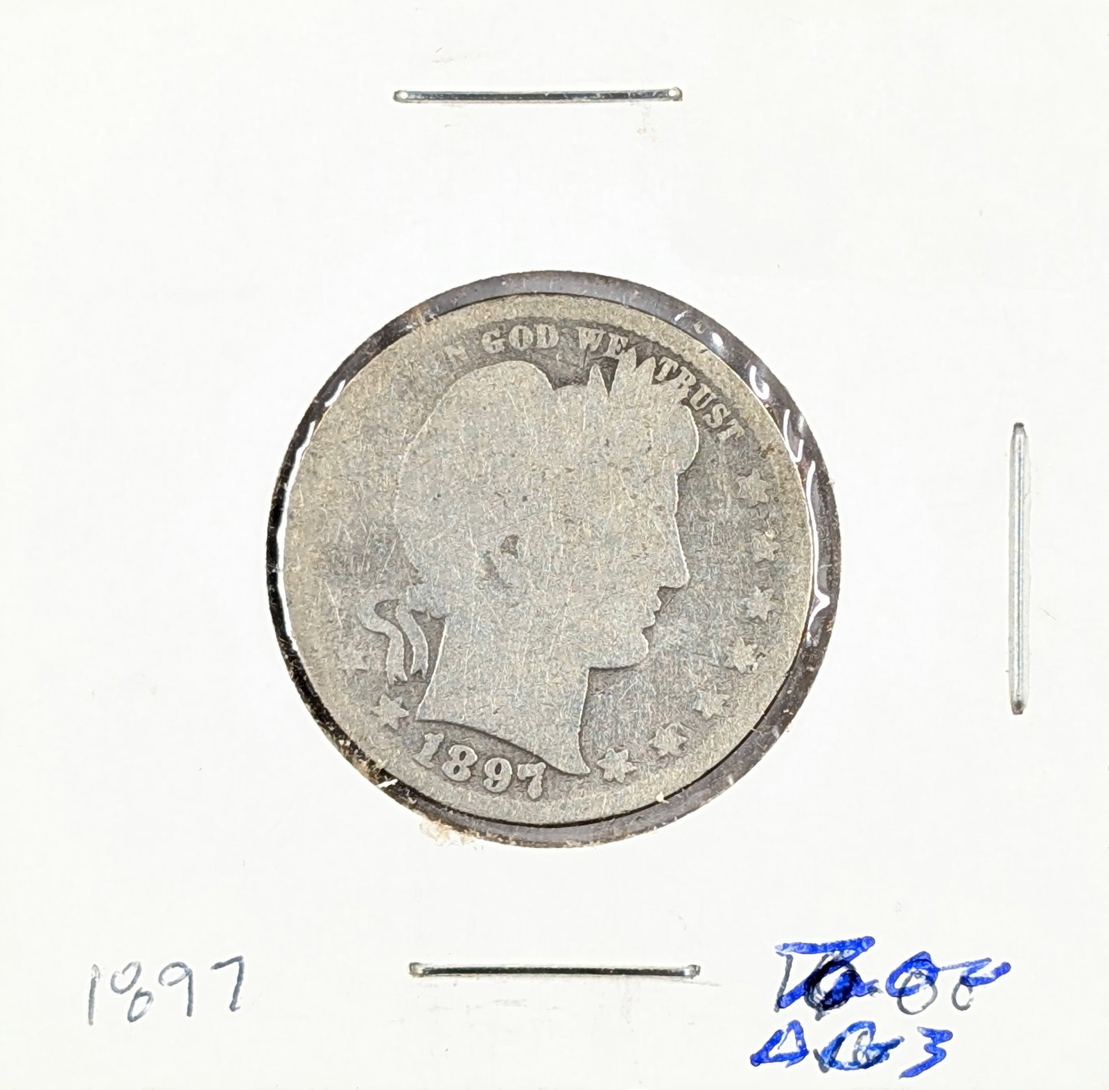 1897 Silver Barber Quarter: Silver