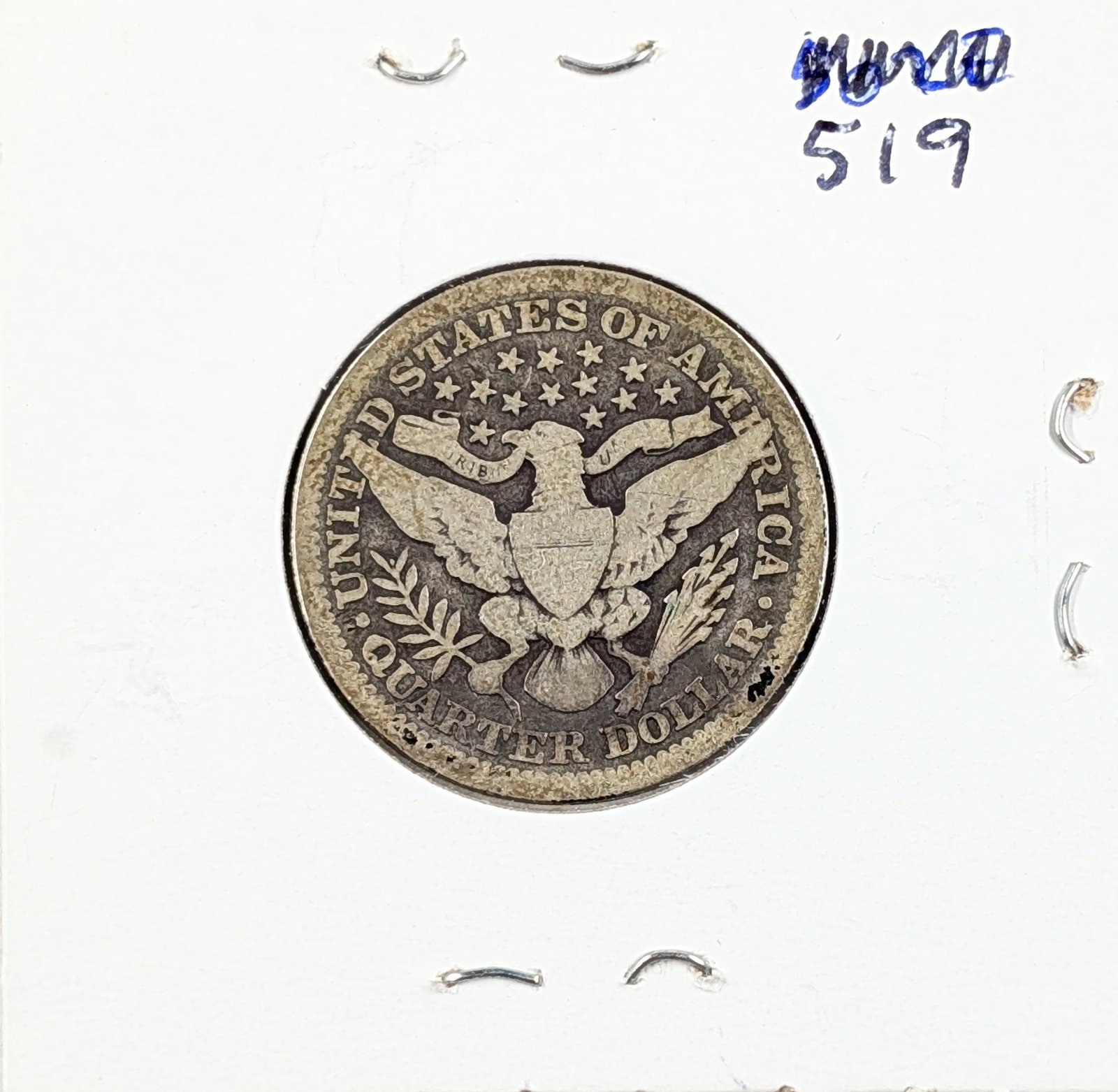 1908 Silver Barber Quarter - 2