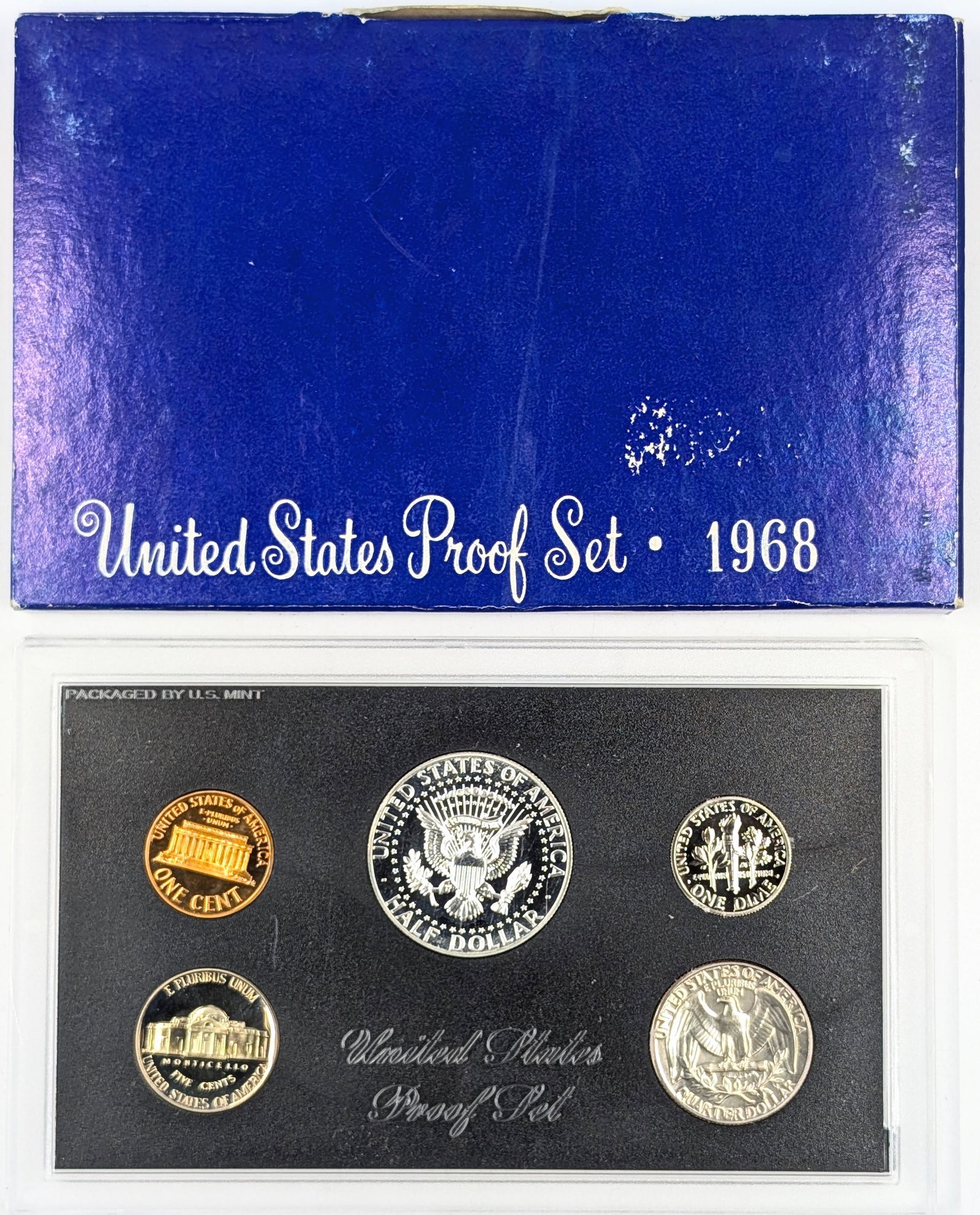 1968 US Mint Proof Set w/ Silver JFK Half - 2