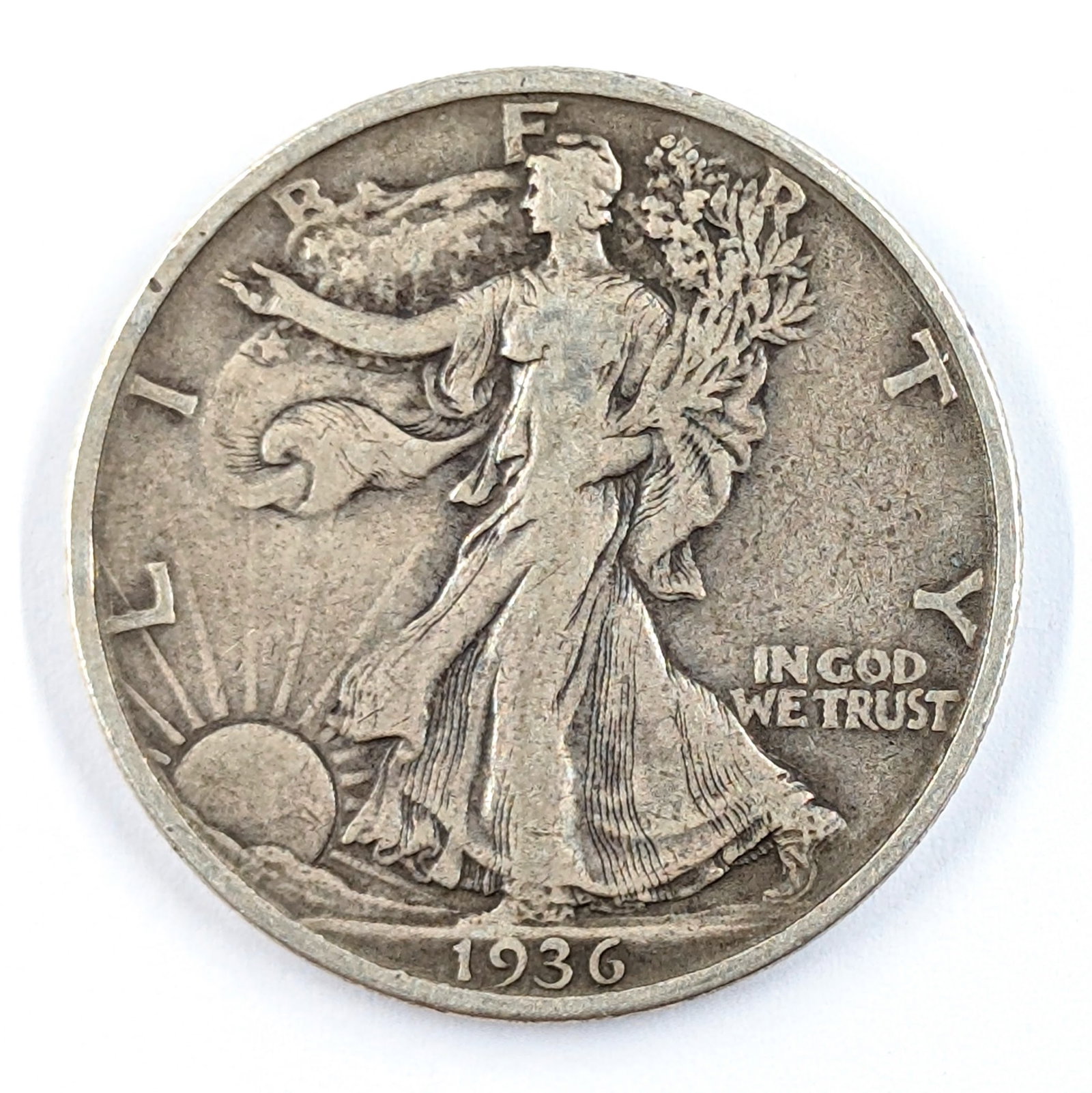 1936-S Silver Walking Liberty Half Dollar: Silver
