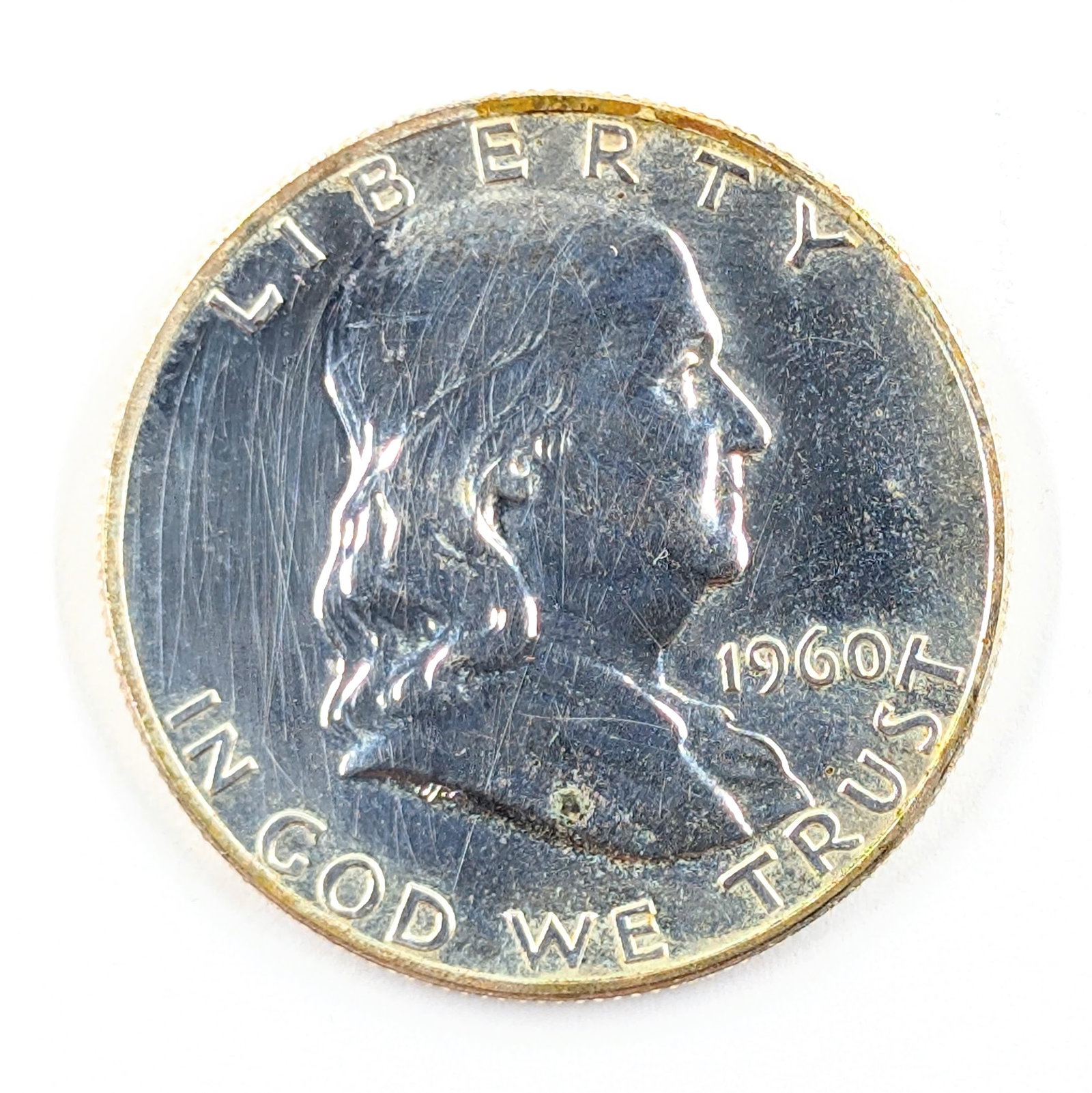 1960 Silver Franklin Half Dollar- Proof, Toned: Silver