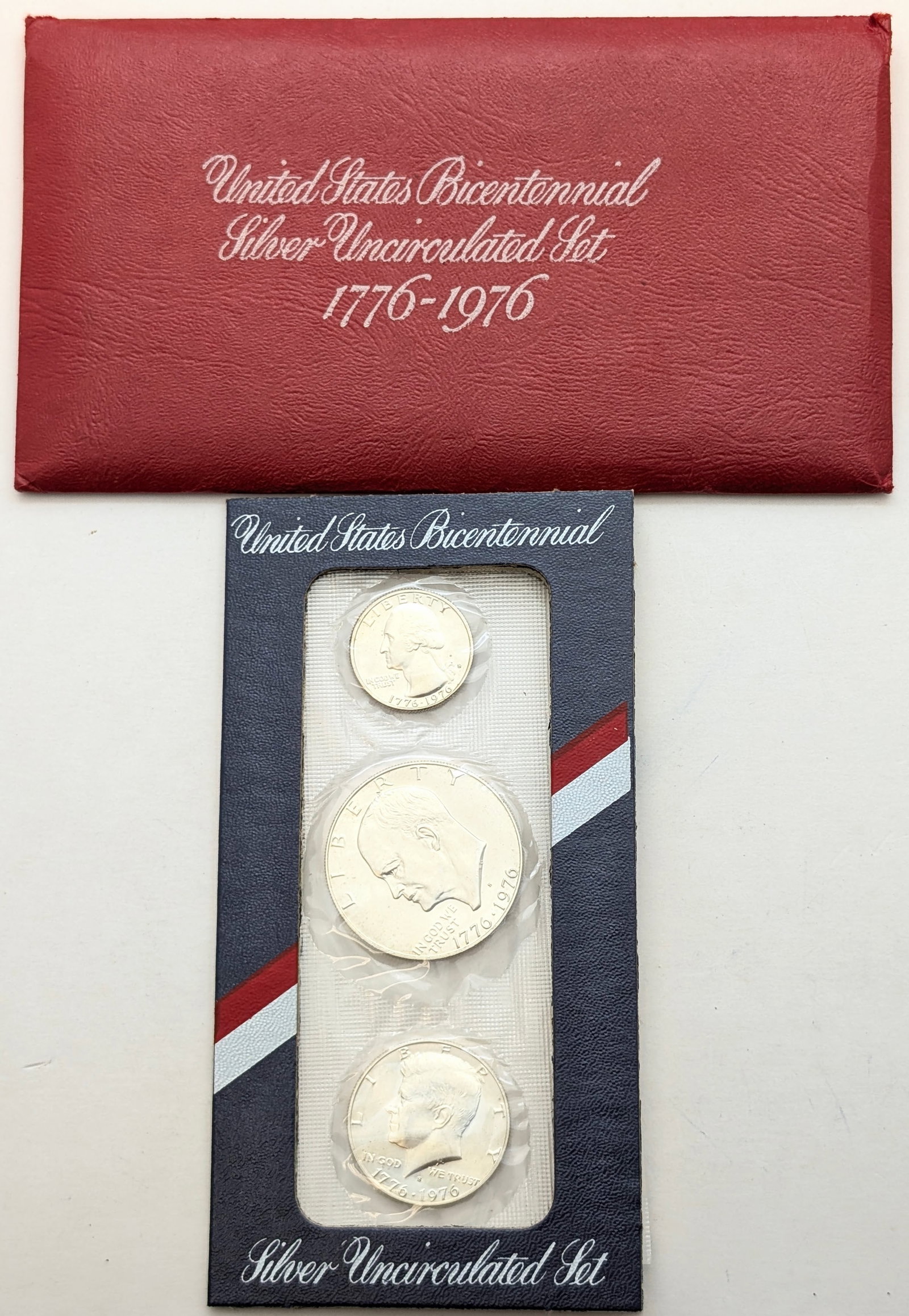 1976 US Mint Bicentennial Silver Uncirculated 3-Coin Set: Silver