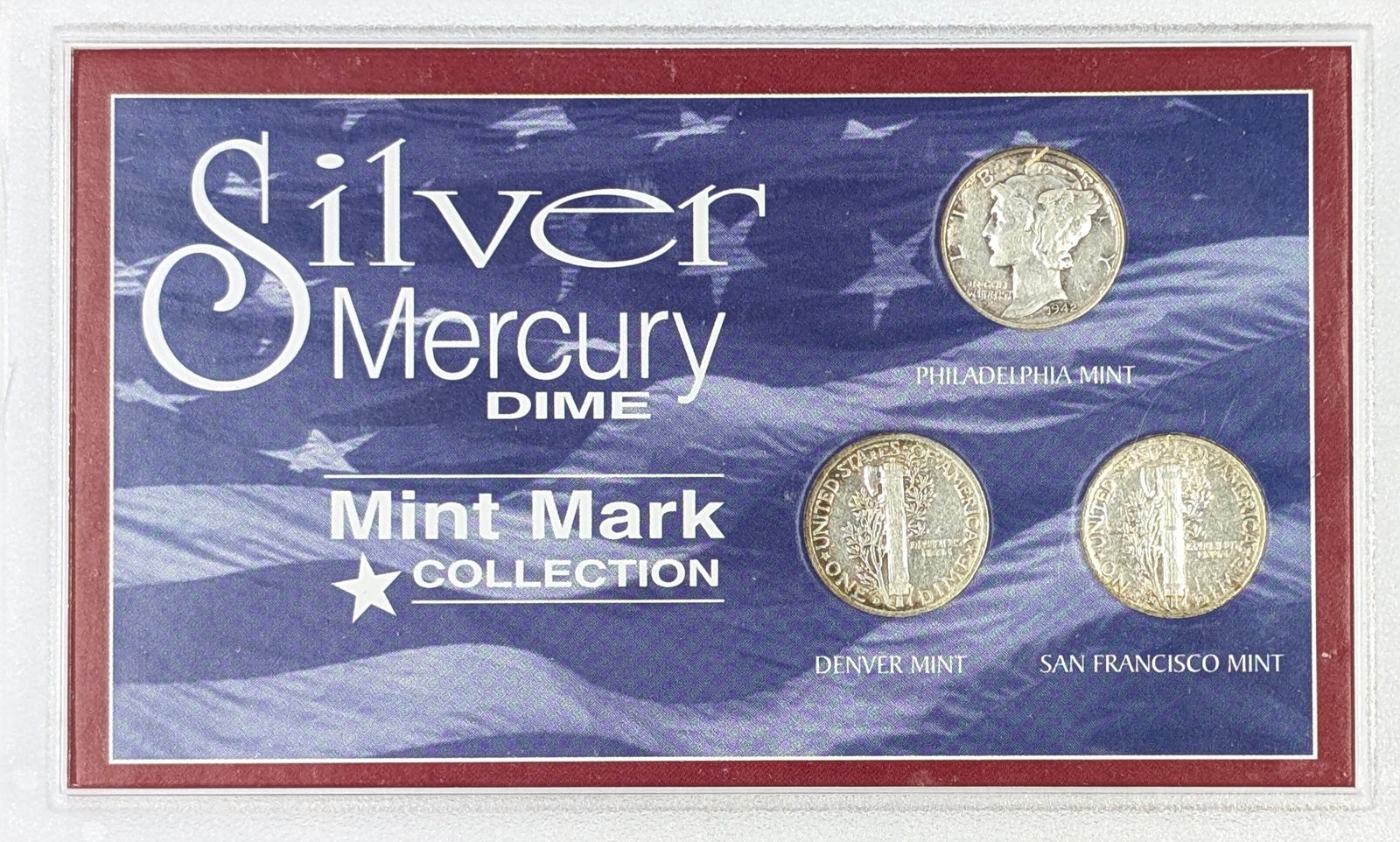 1942 P/D/S Silver Mercury Dime Mint Mark Collection: Silver