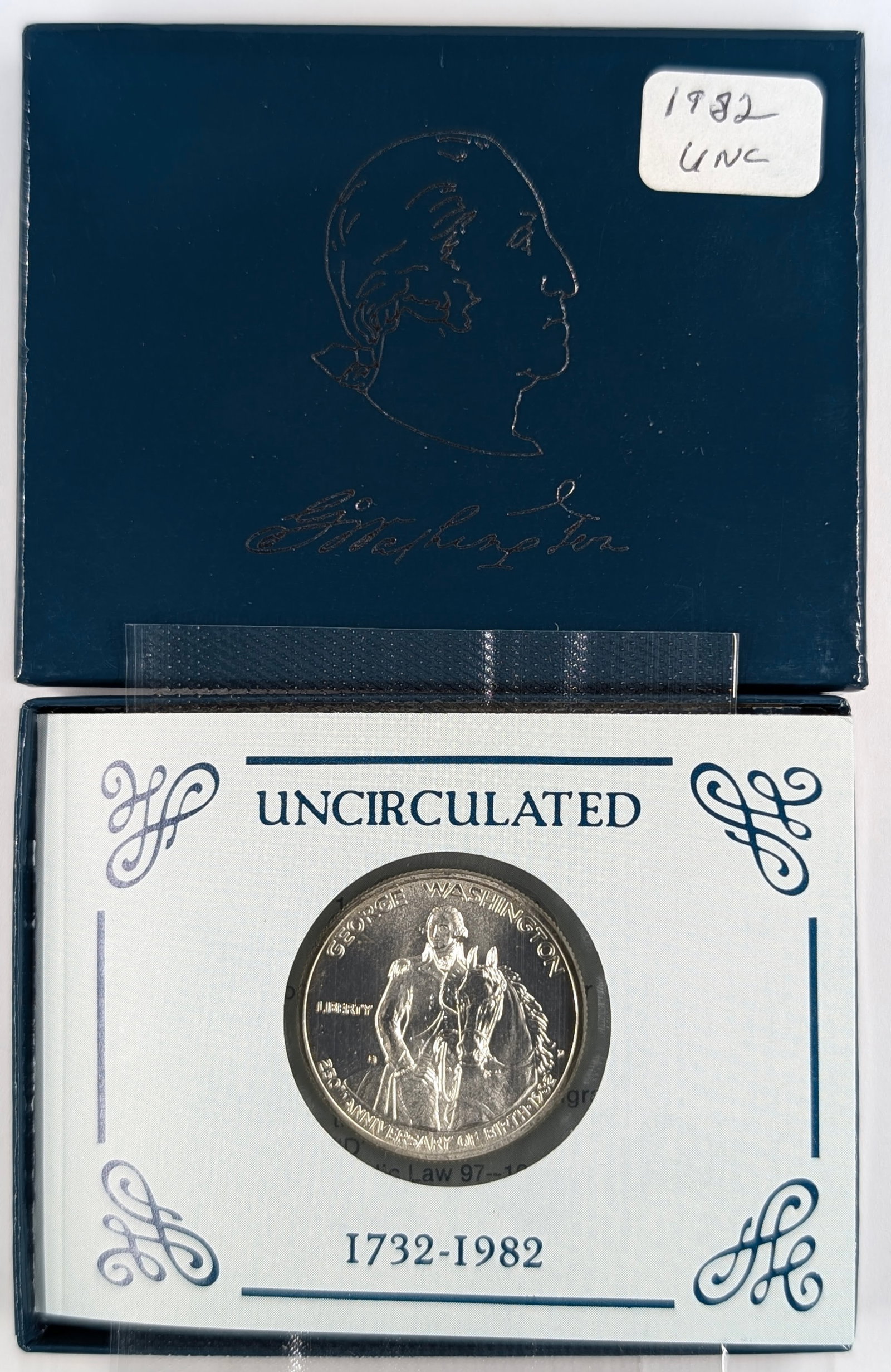 1982-D Uncirculated Silver Washington Commemorative Half Dollar - 250th Anniversary: Silver