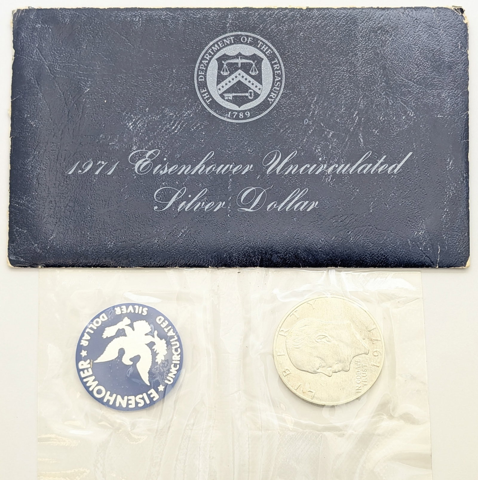 1971-S Eisenhower " Ike" Uncirculated Silver Dollar: Silver
