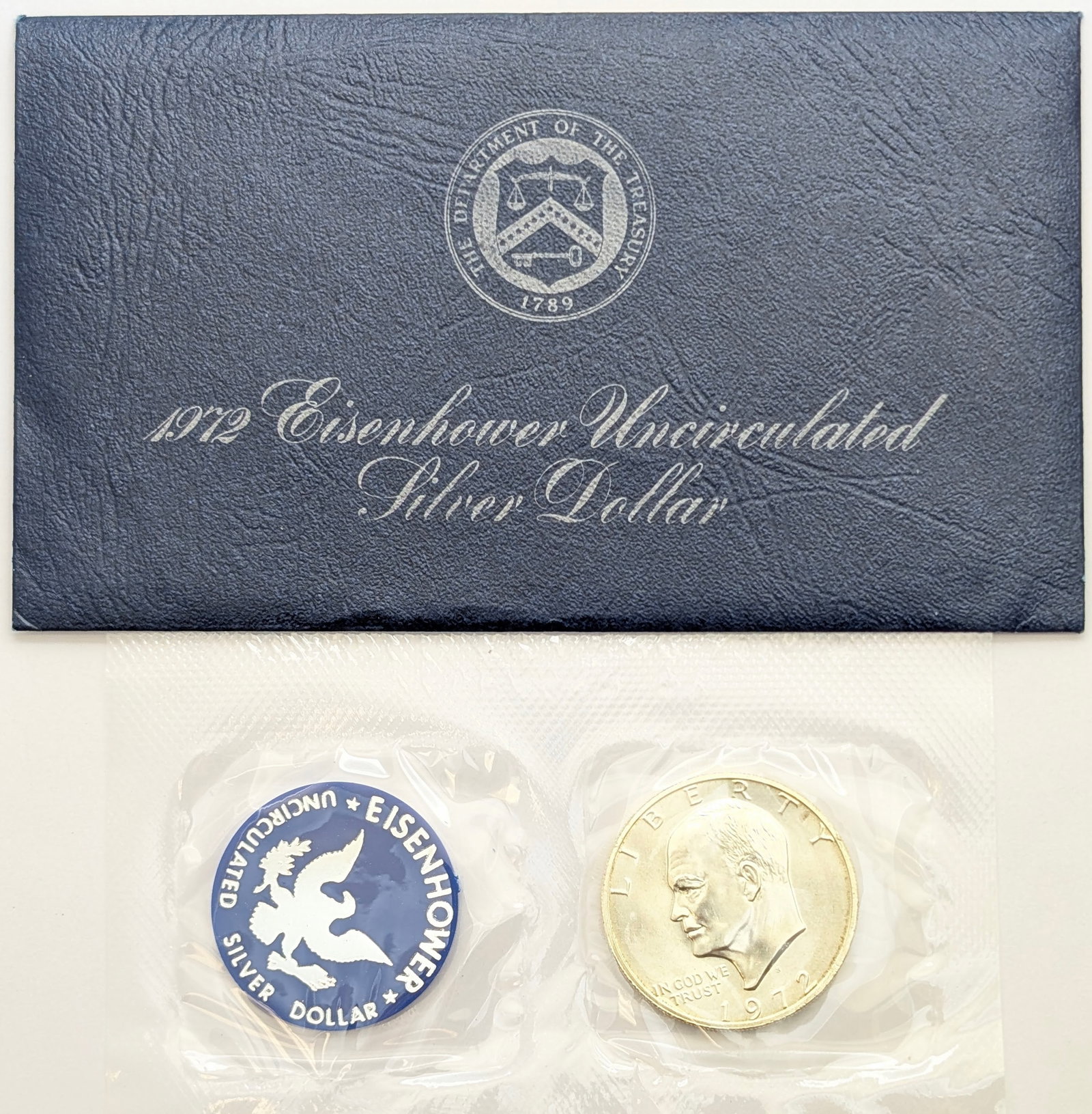 1972-S Eisenhower " Ike" Uncirculated Silver Dollar: Silver