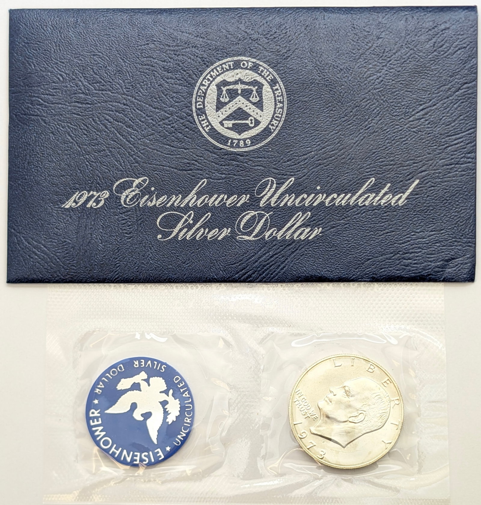 1973-S Eisenhower " Ike" Uncirculated Silver Dollar: Silver