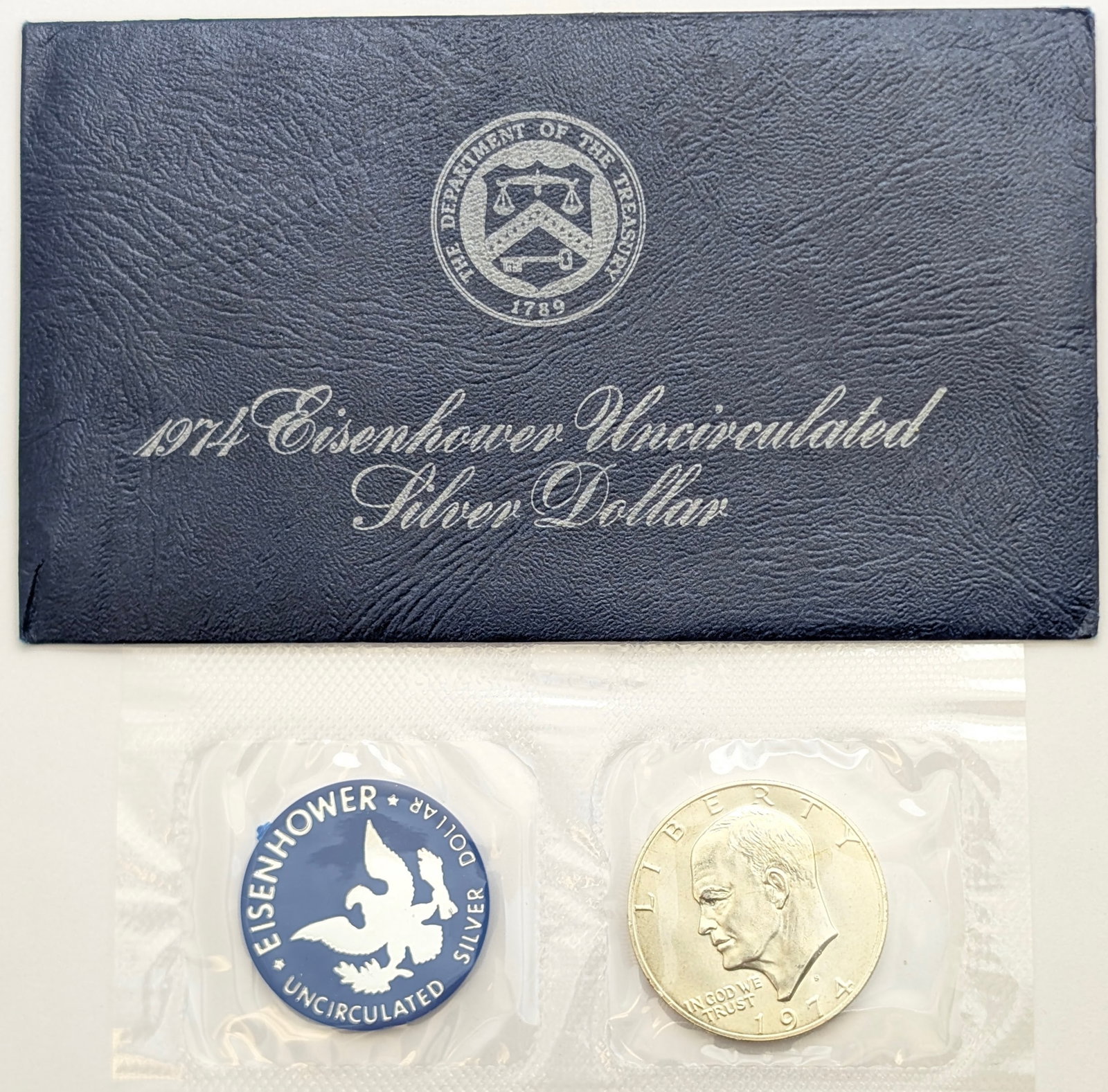 1974-S Eisenhower " Ike" Uncirculated Silver Dollar: Silver