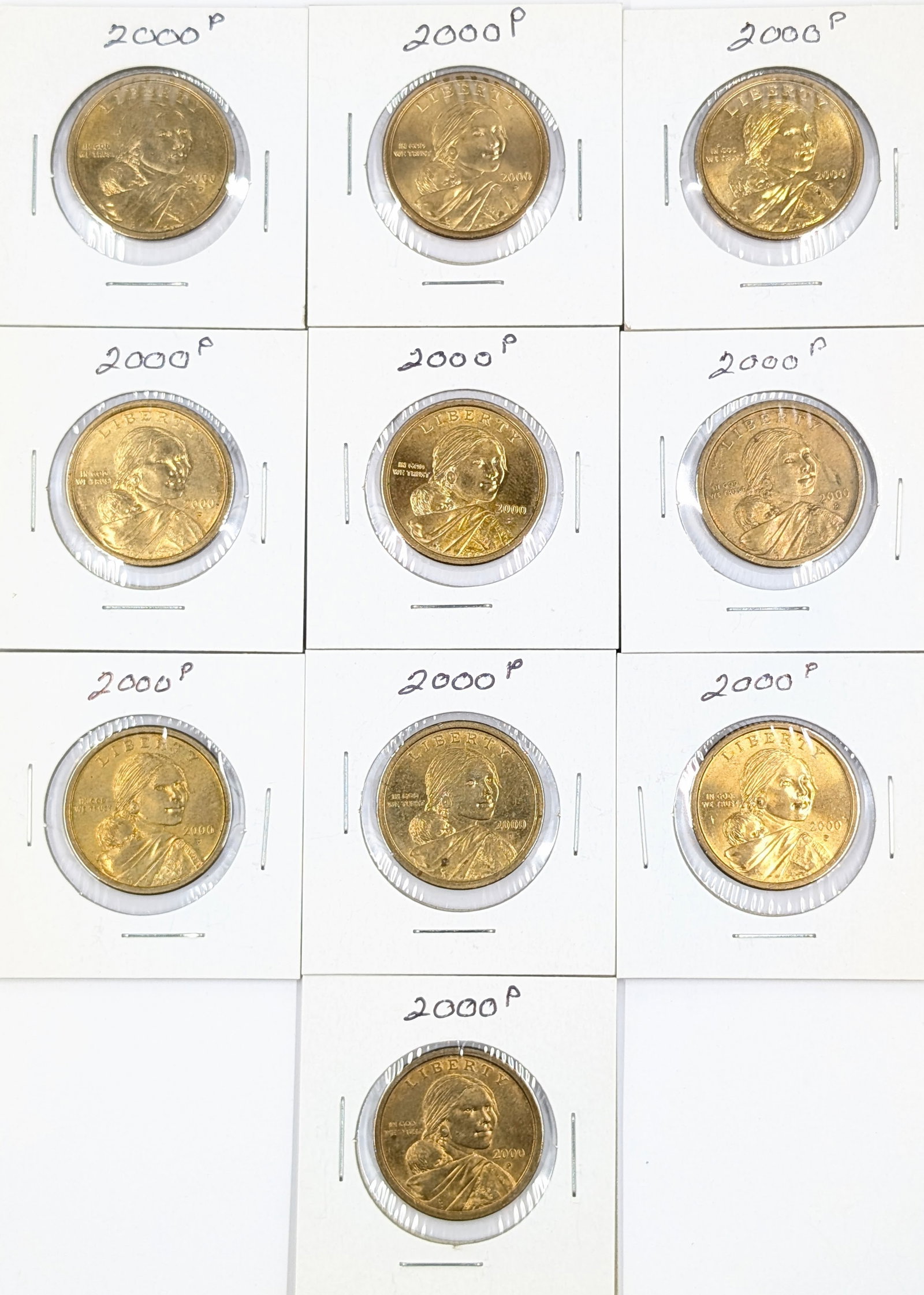 Lot of 10 - 2000-P Sacagawea Dollars - Some Uncirculated: Coin