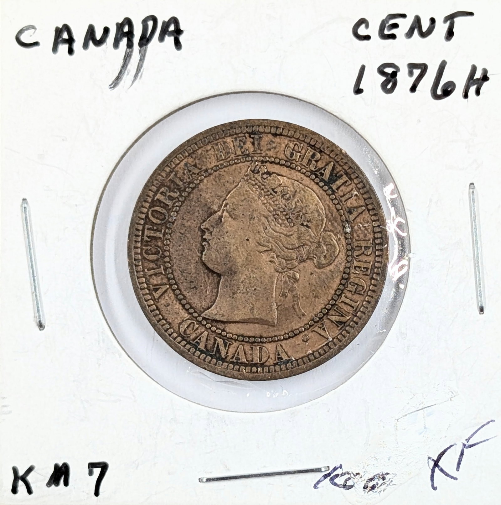 1876-H Canadian Large Cent: Coin