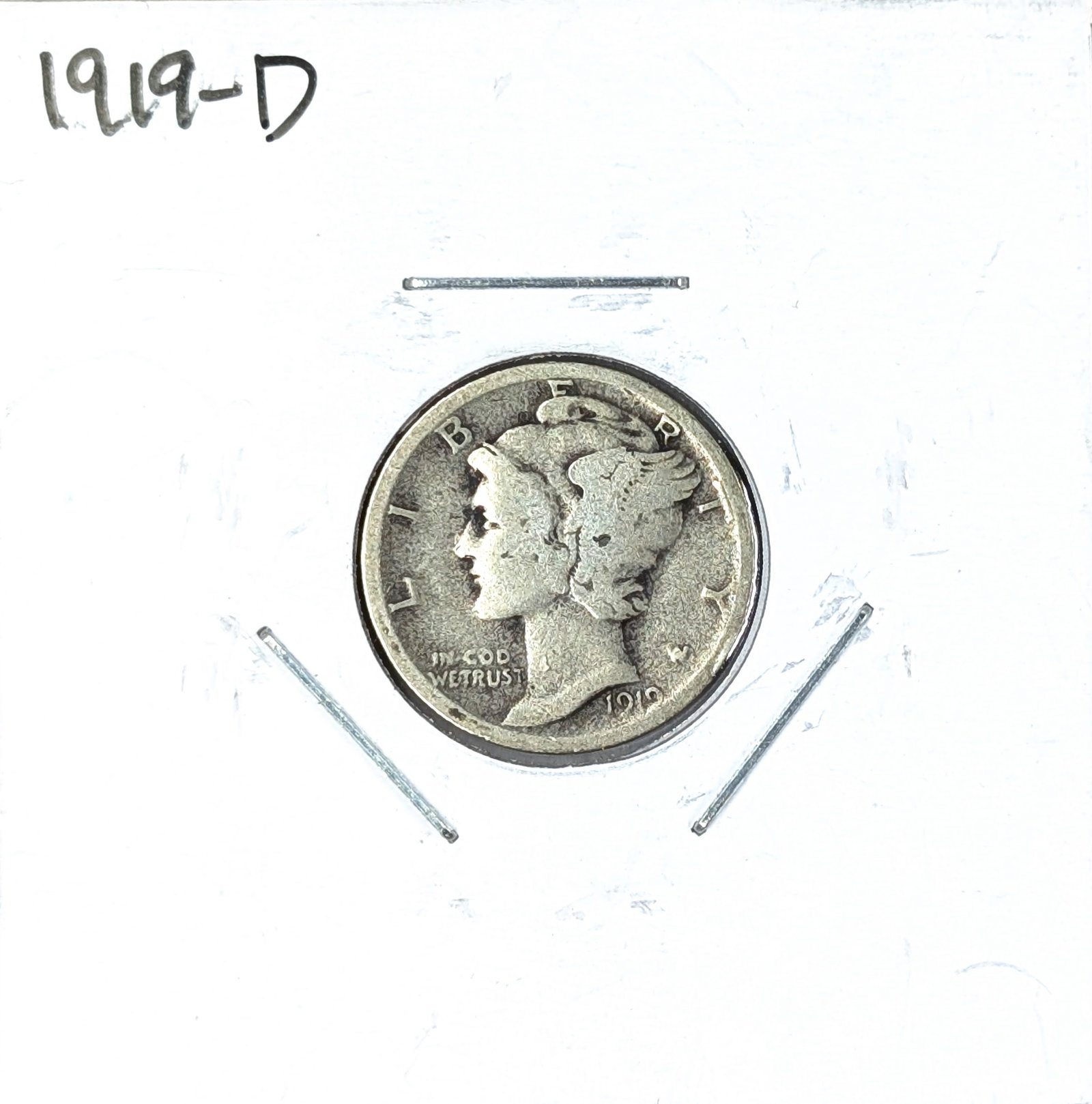 1919-D Silver Mercury Dime: Silver