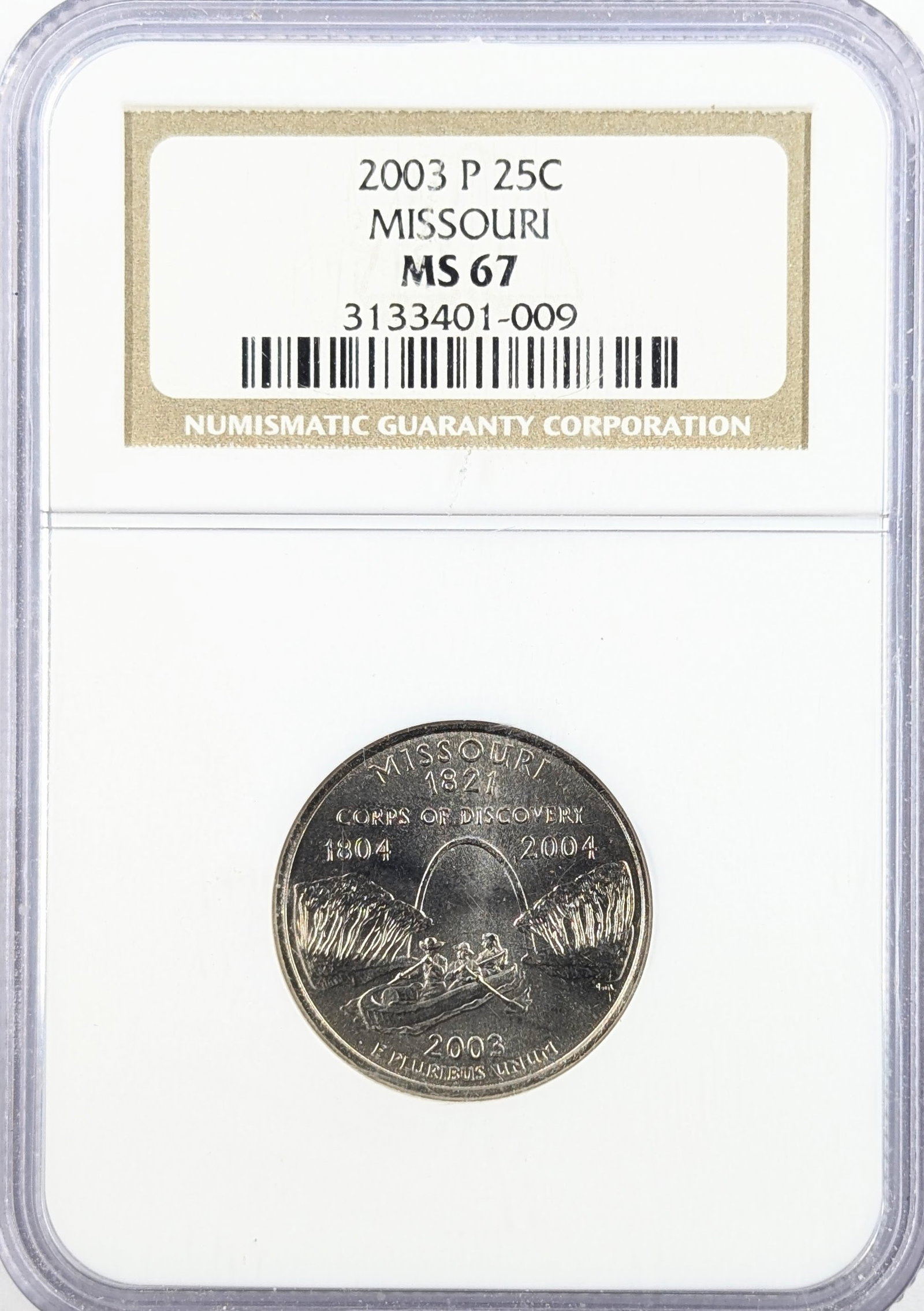 NGC 2003-P MS67 Missouri State Quarter: Coin