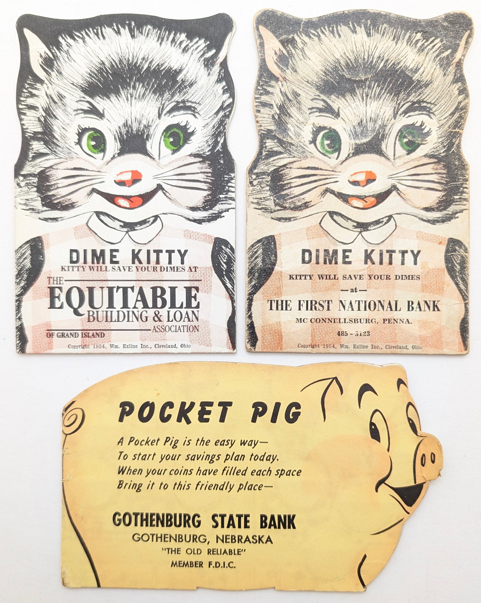 Lot of 3 Vintage Dime Collection Envelopes (1 of 3)