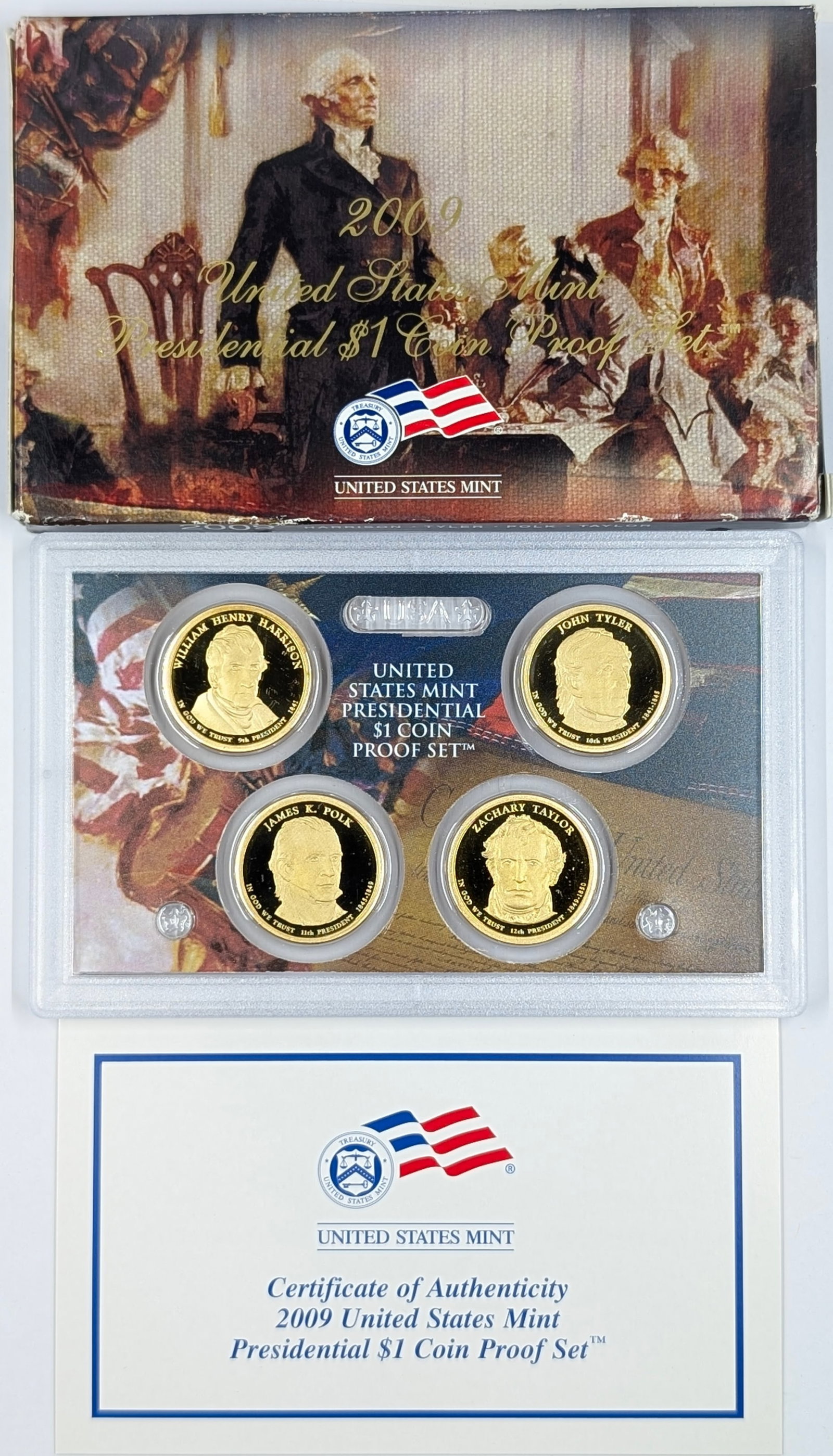 2009 US Mint Presidential $1 Coin Proof Set w/ COA (1 of 2)