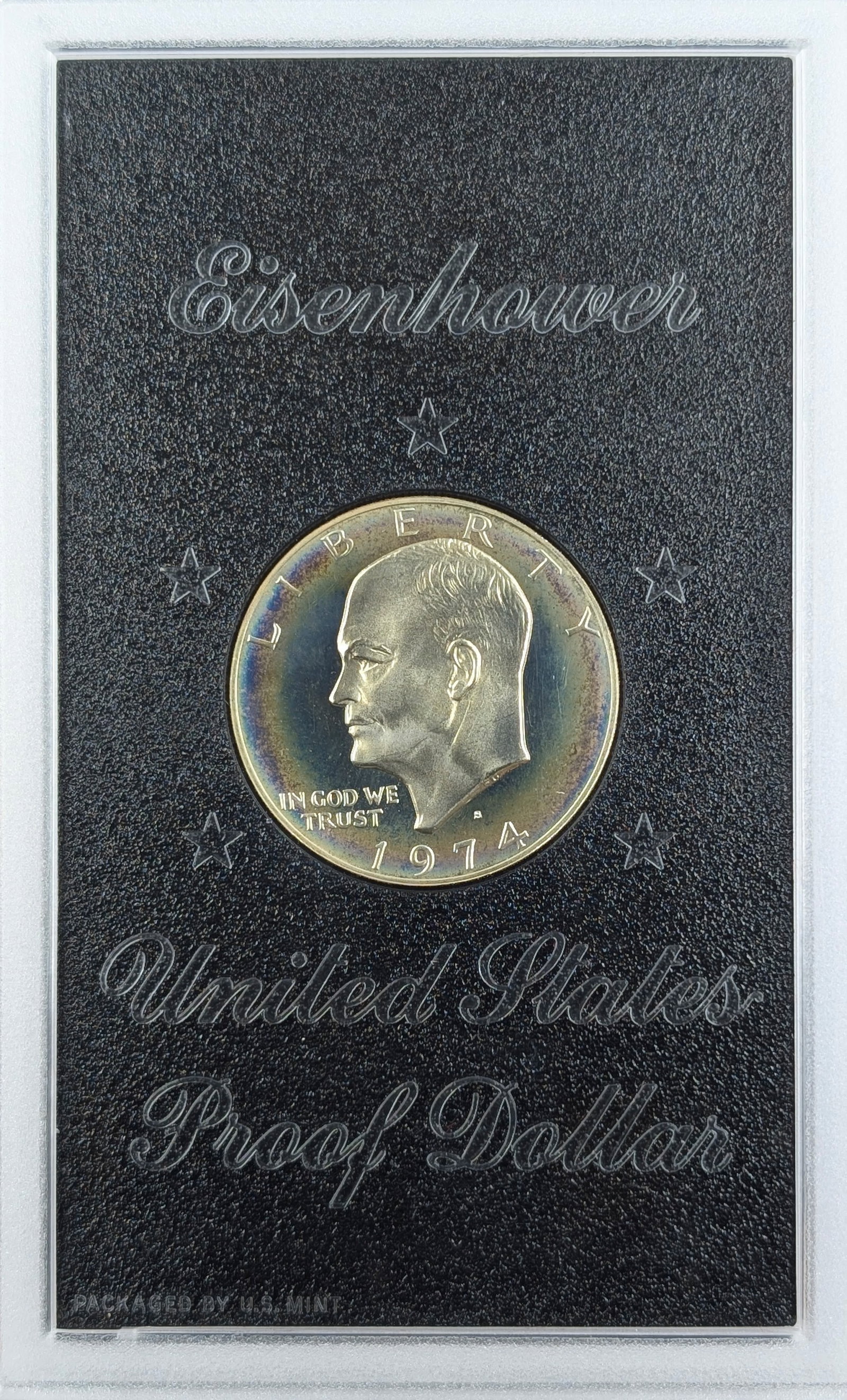 1974-S Eisenhower " Ike" Proof Silver Dollar - Toned: Silver
