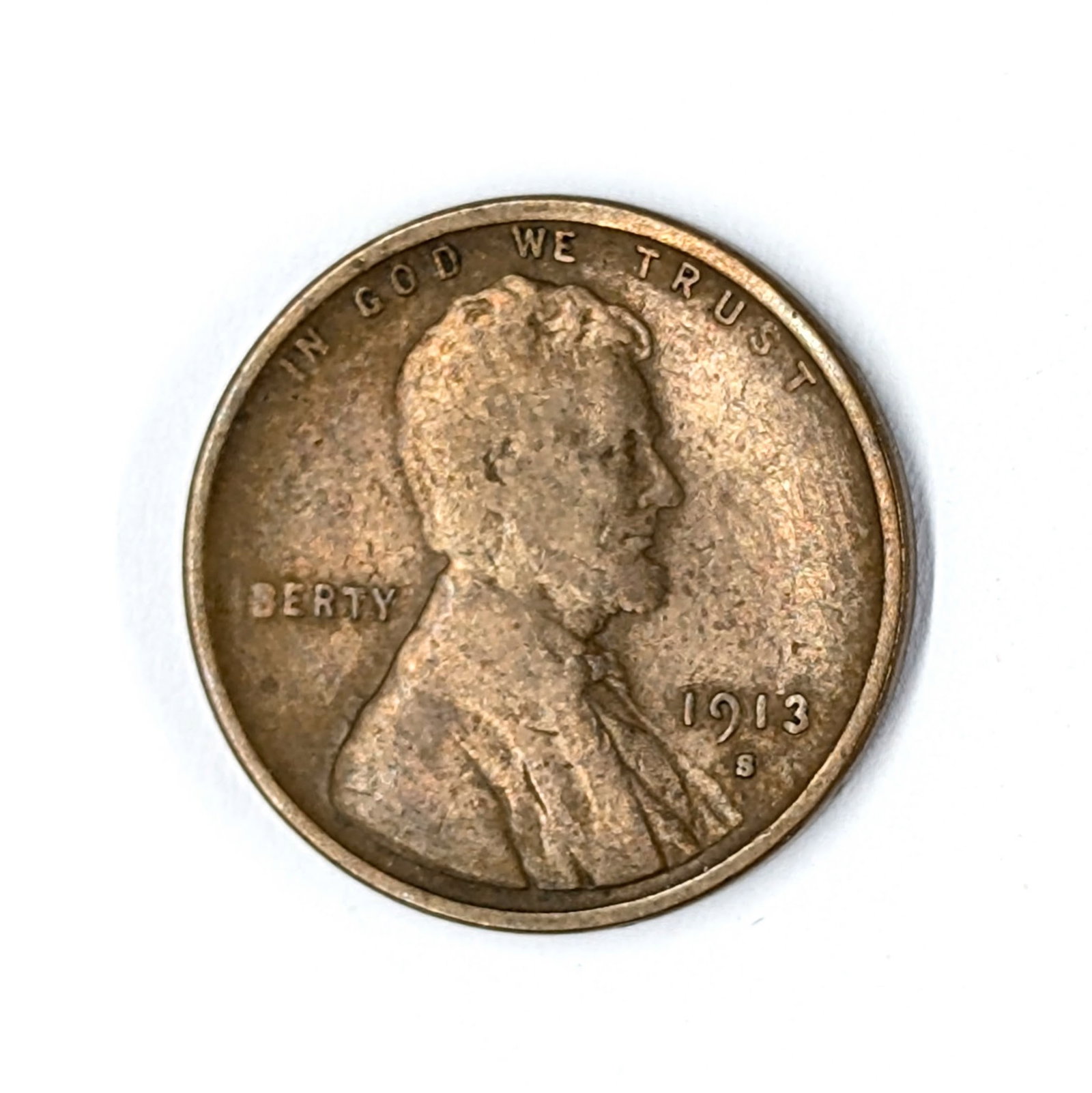1913-S Wheat Cent - Semi-Key Date: Coin