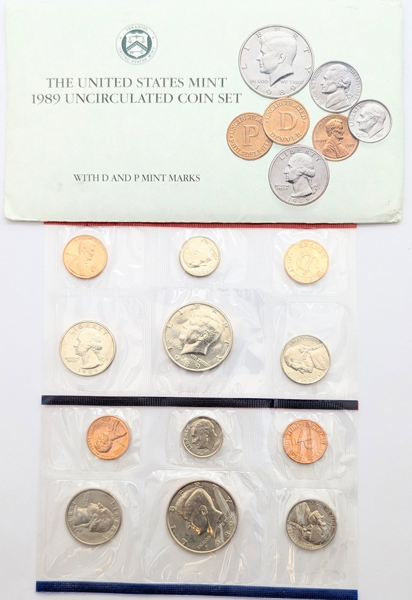 1989 US Mint Uncirculated Coin Set: Coin