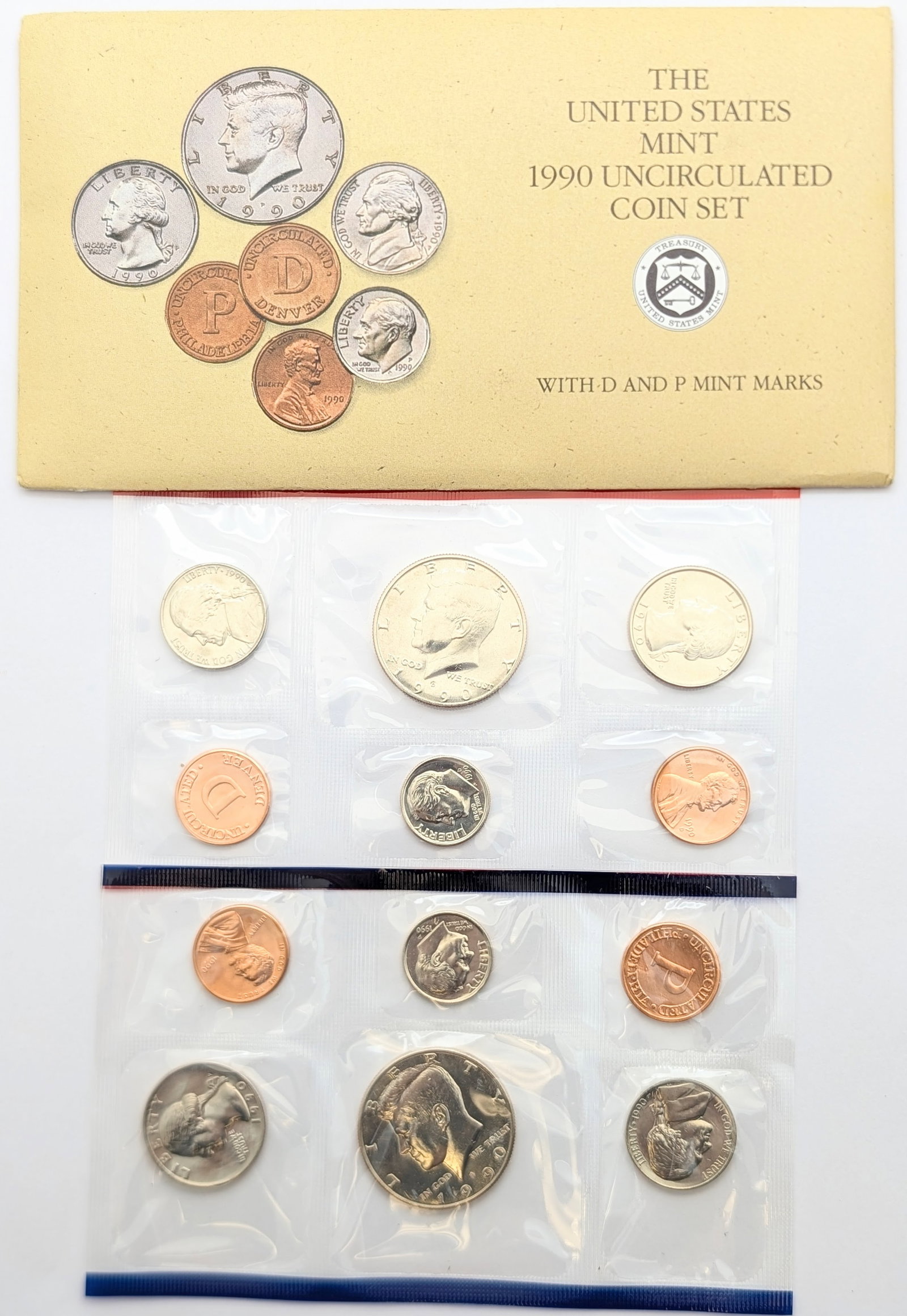 1990 US Mint Uncirculated Coin Set (1 of 2)
