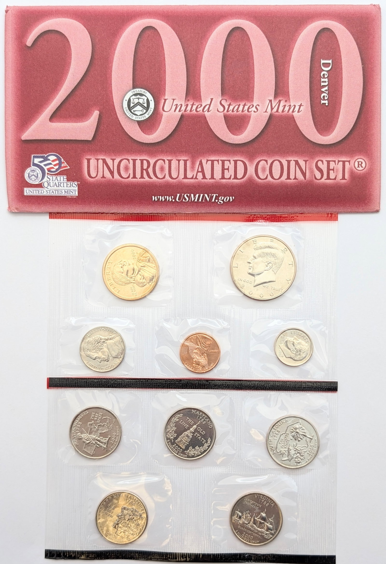 2000-D US Mint Uncirculated Coin Set (1 of 2)