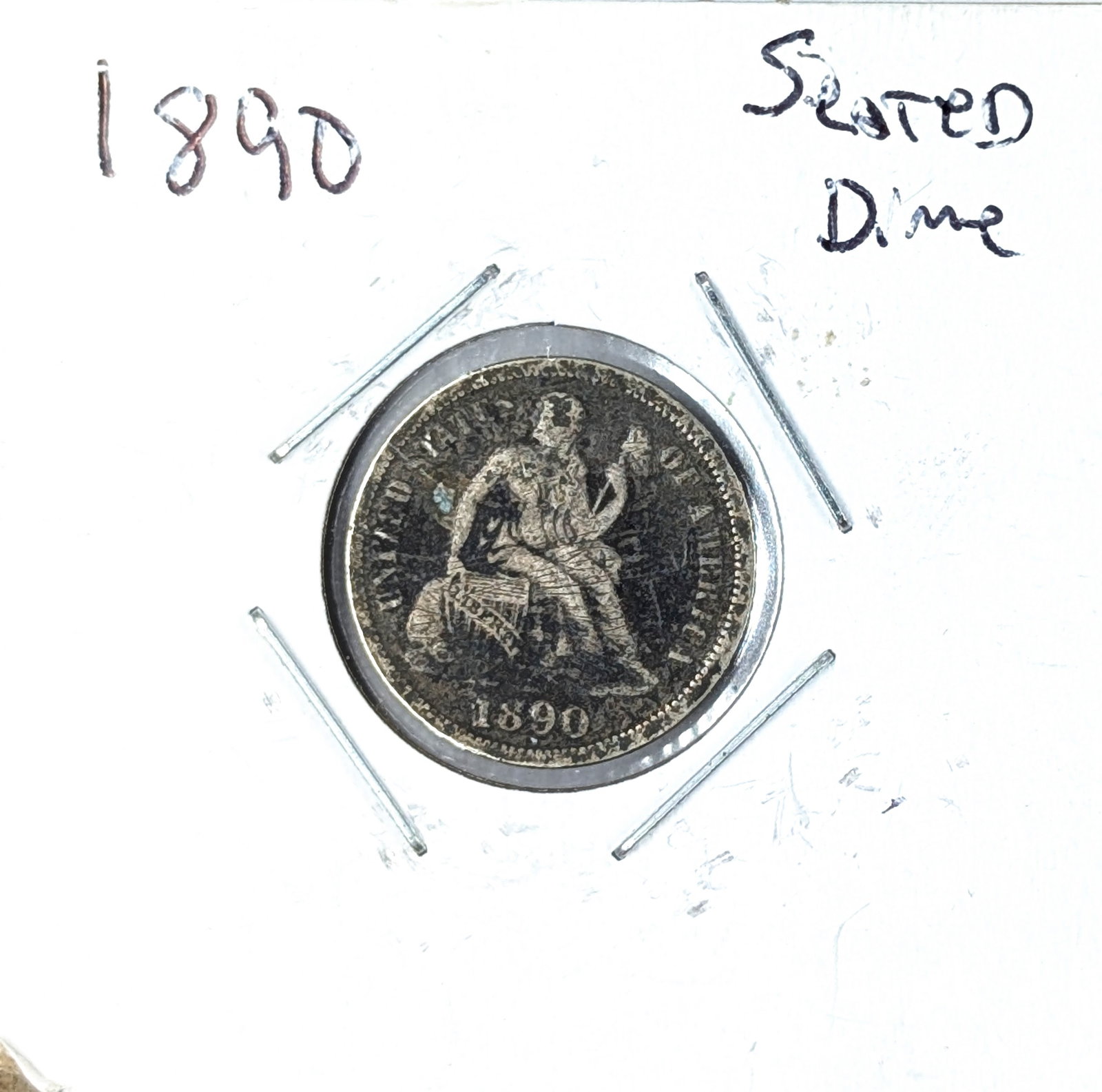 1890 Silver Seated Liberty Dime: Silver