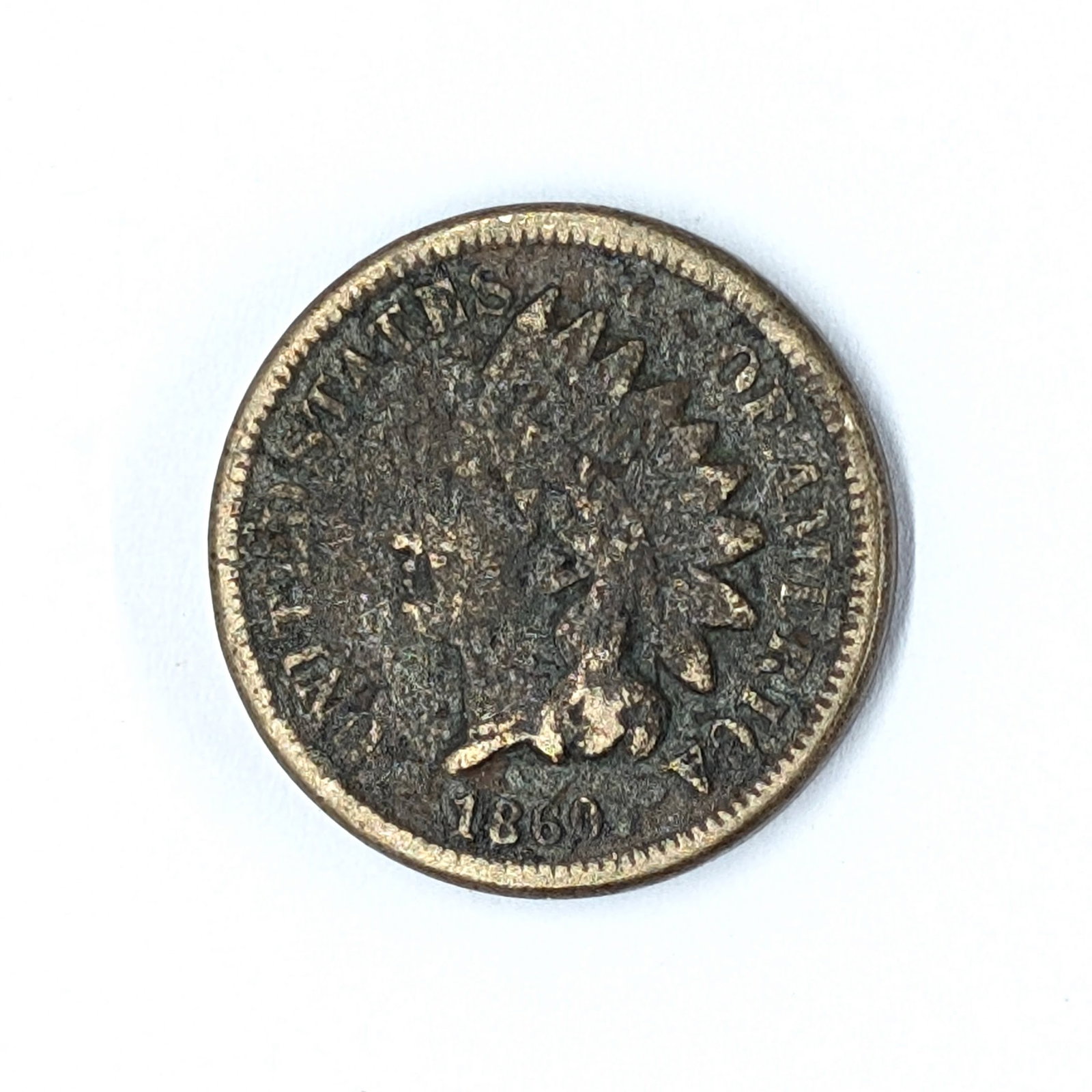 1860 Indian Head Cent - Semi-Key Date: Coin