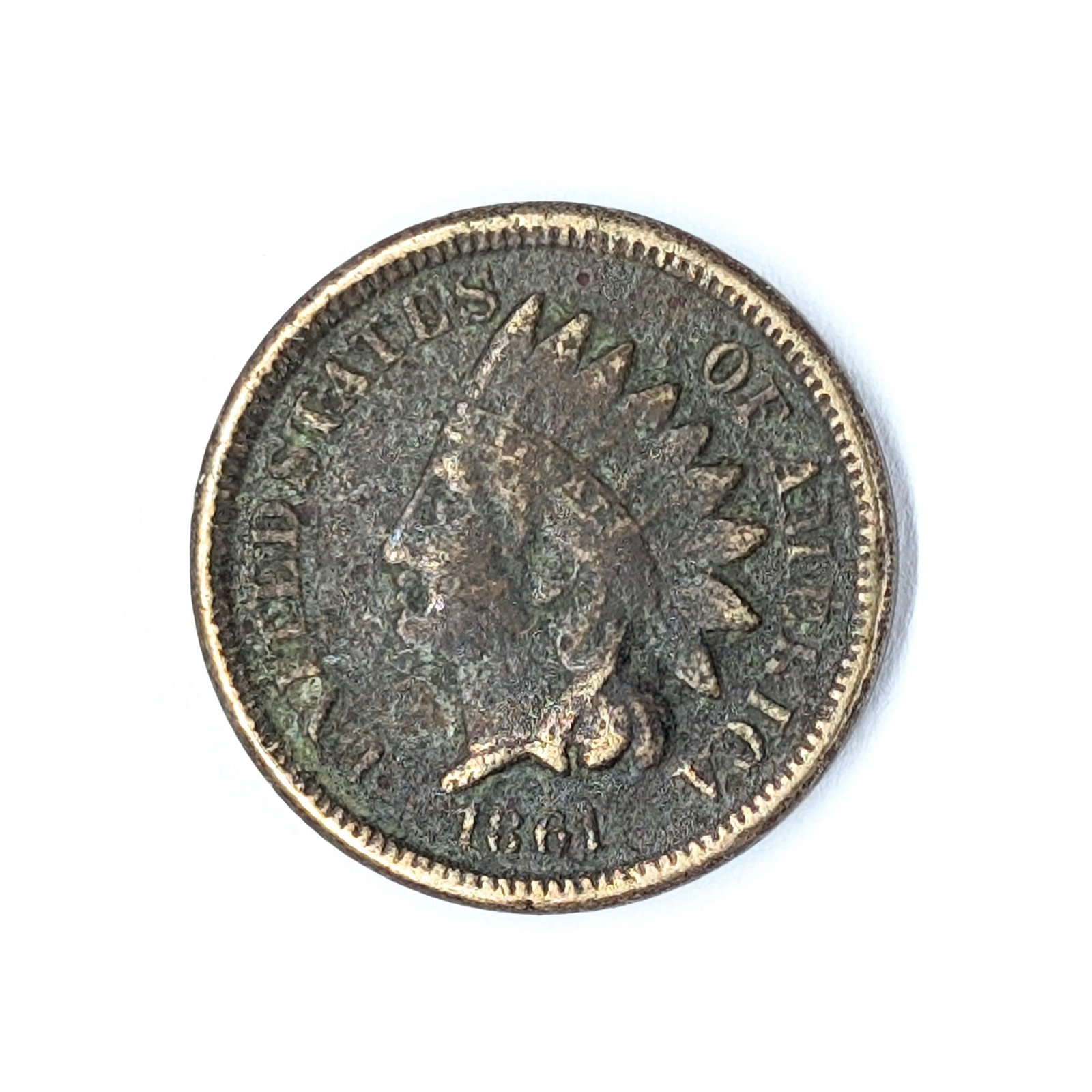 1861 Indian Head Cent - Semi-Key Date: Coin