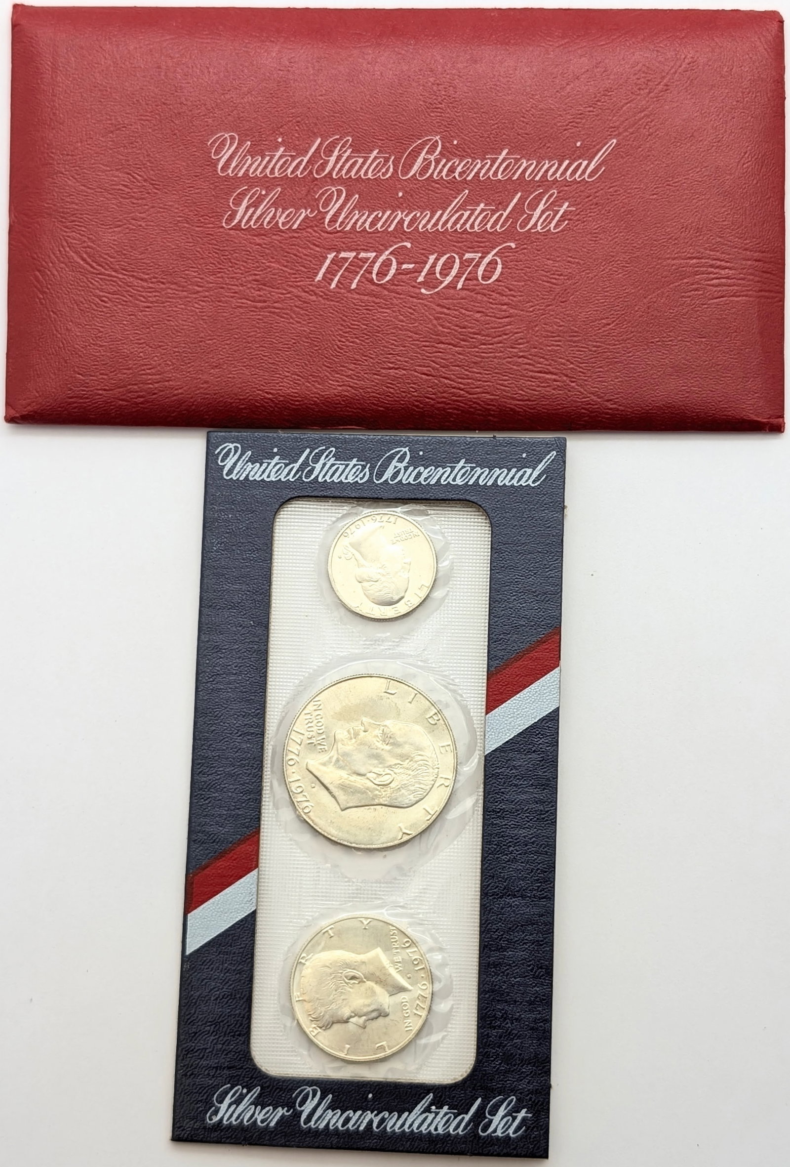 1976 US Mint Bicentennial Silver Uncirculated 3-Coin Set: Silver