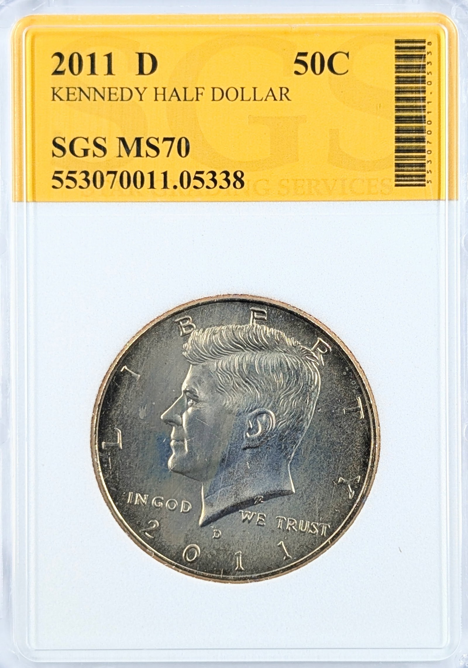 SGS 2011-D MS70 John F Kennedy Half Dollar (1 of 2)
