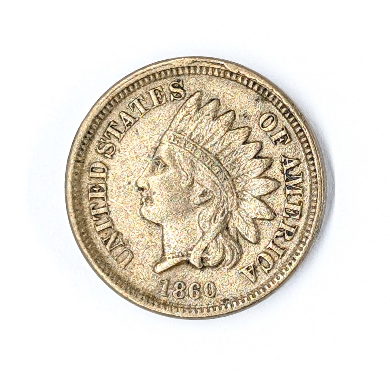FEATURE- 1860 Indian Head Cent- Semi Key Date, VF/XF: Full Liberty