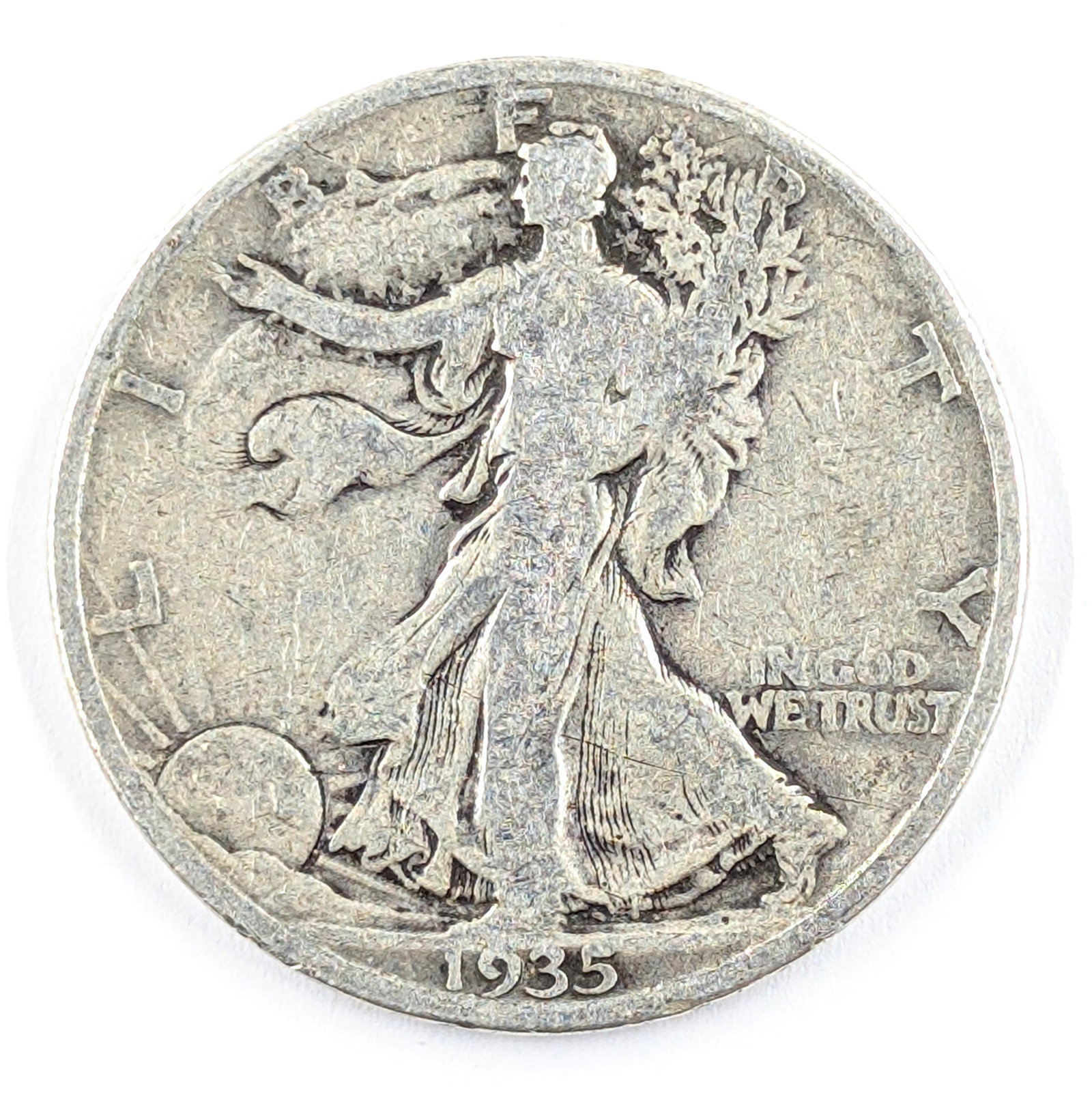 1935 Silver Walking Liberty Half Dollar: Silver