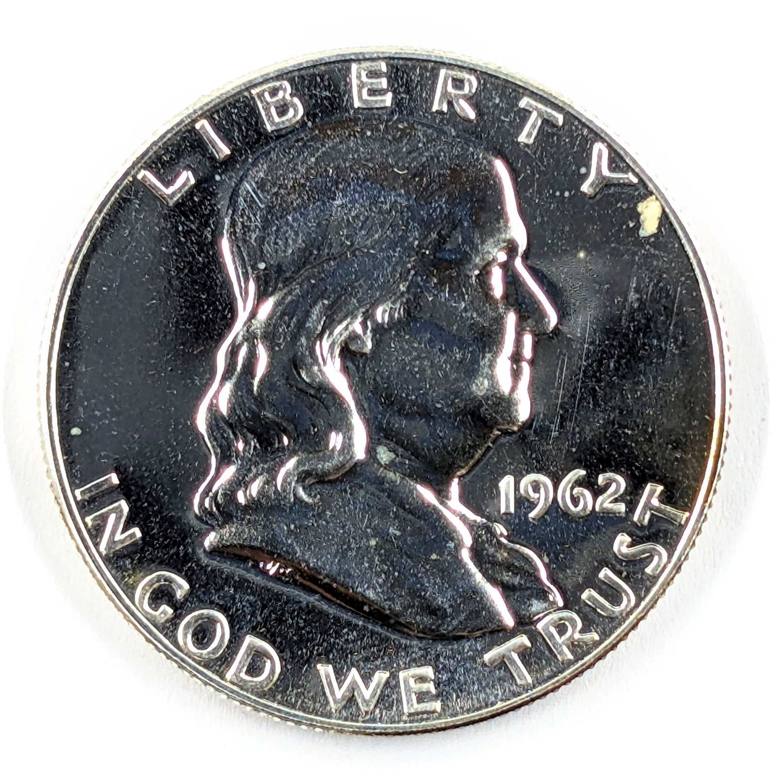 1962 Silver Franklin Half Dollar- Proof, Light Toning: Silver