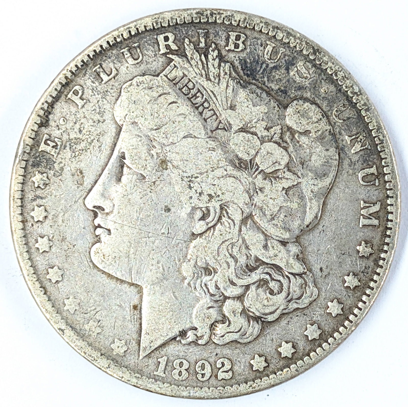 1892 Morgan Silver Dollar: Silver