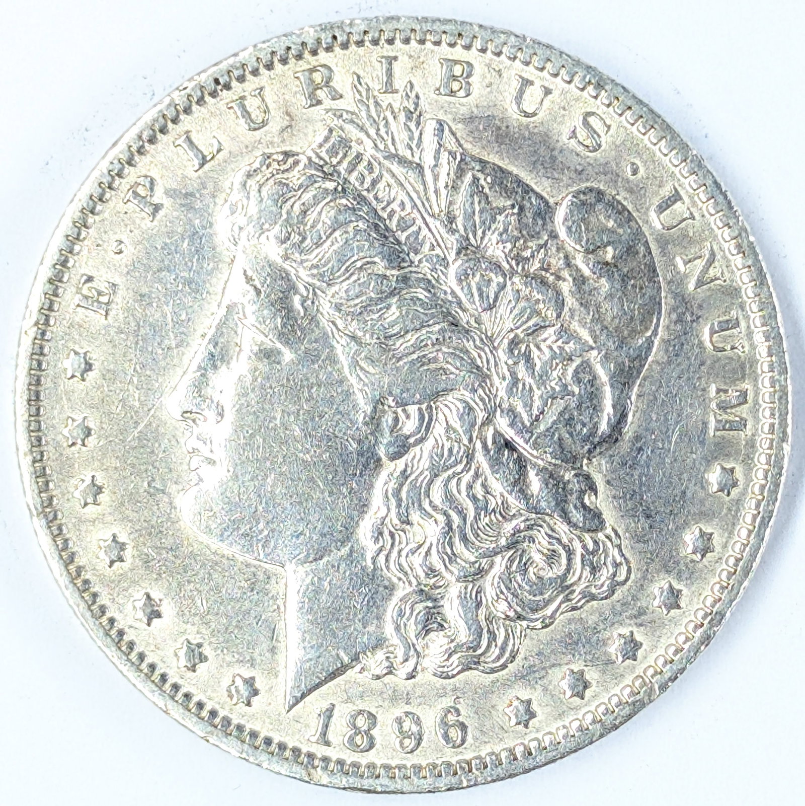 1896-O Morgan Silver Dollar: Silver
