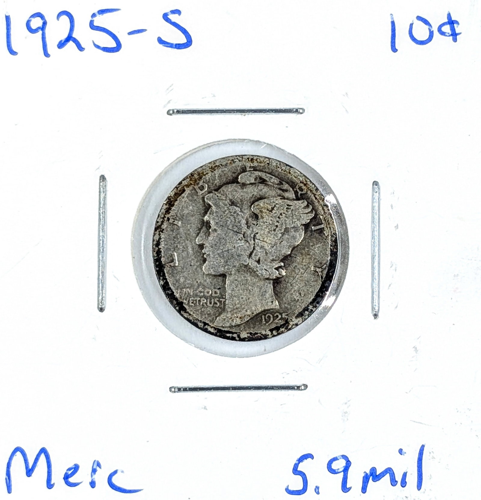 1925-S Silver Mercury Dime: Silver
