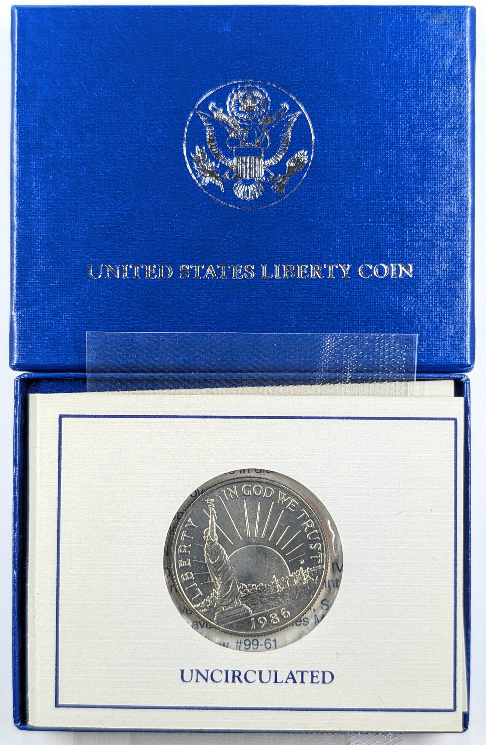 1986-D Uncirculated Statue of Liberty Commemorative Half Dollar (1 of 3)