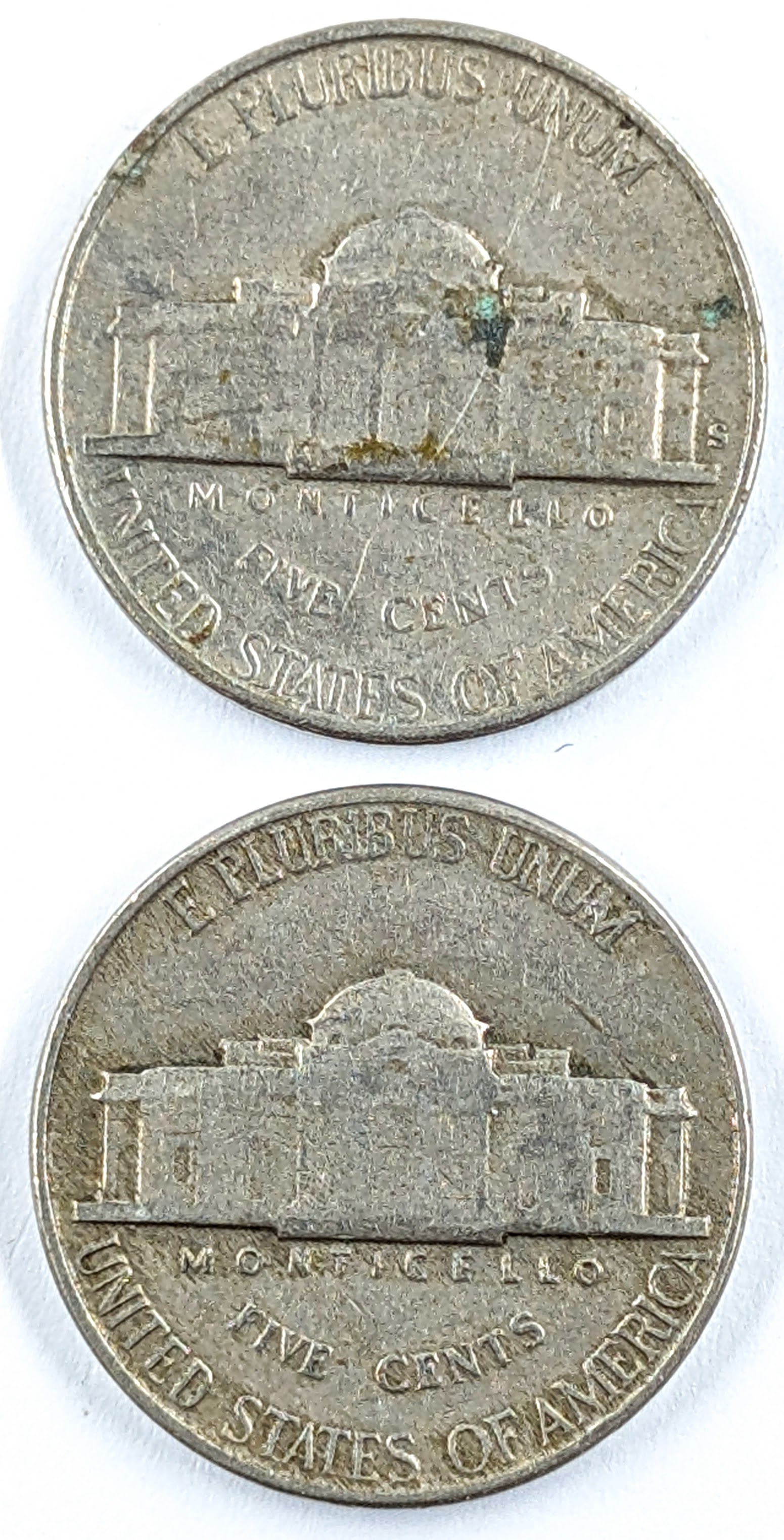 Lot of 2 Jefferson Nickels- 1948-S, 1949 - 2