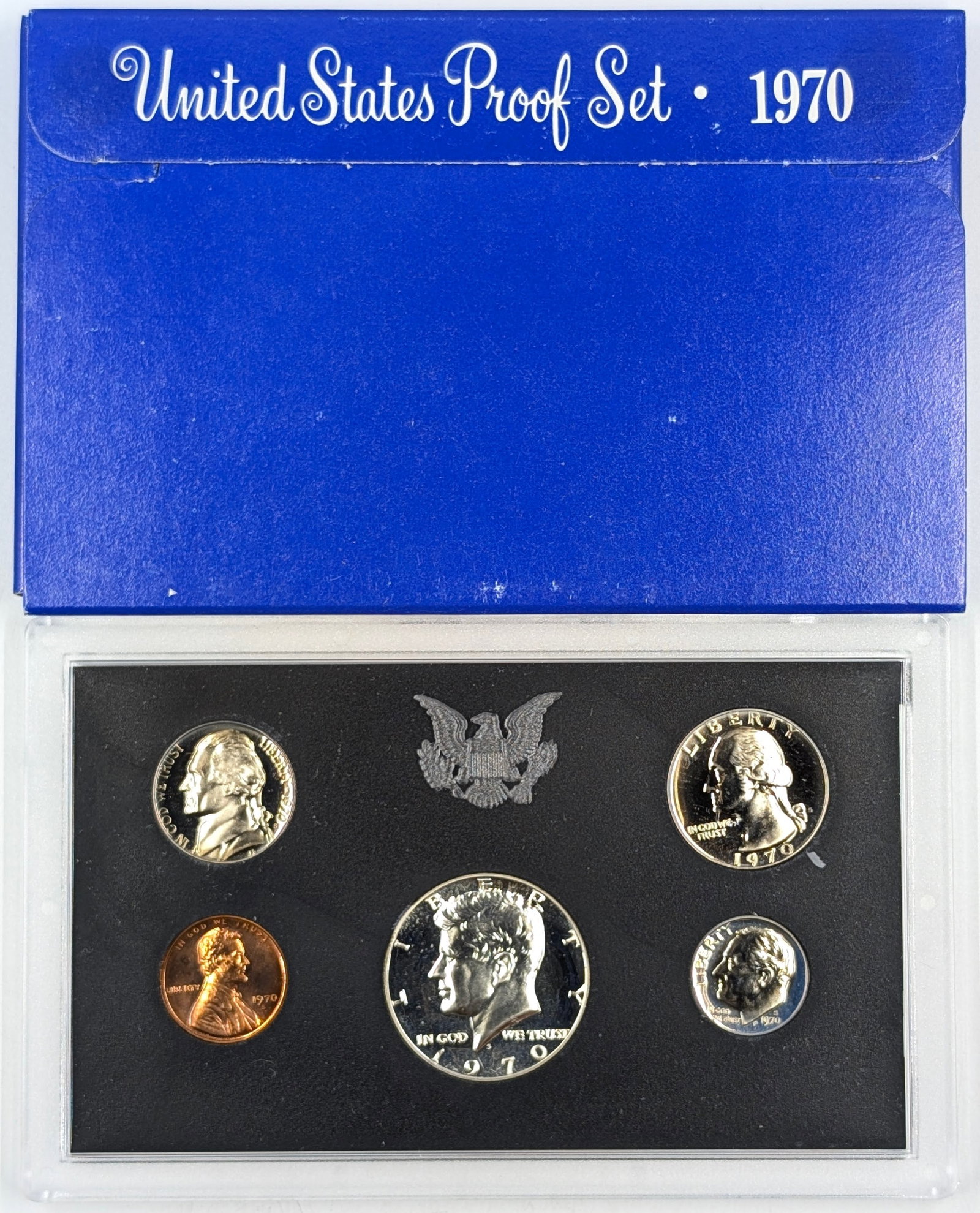 1970 US Mint Proof Set w/ Silver JFK Half: 40% Silver