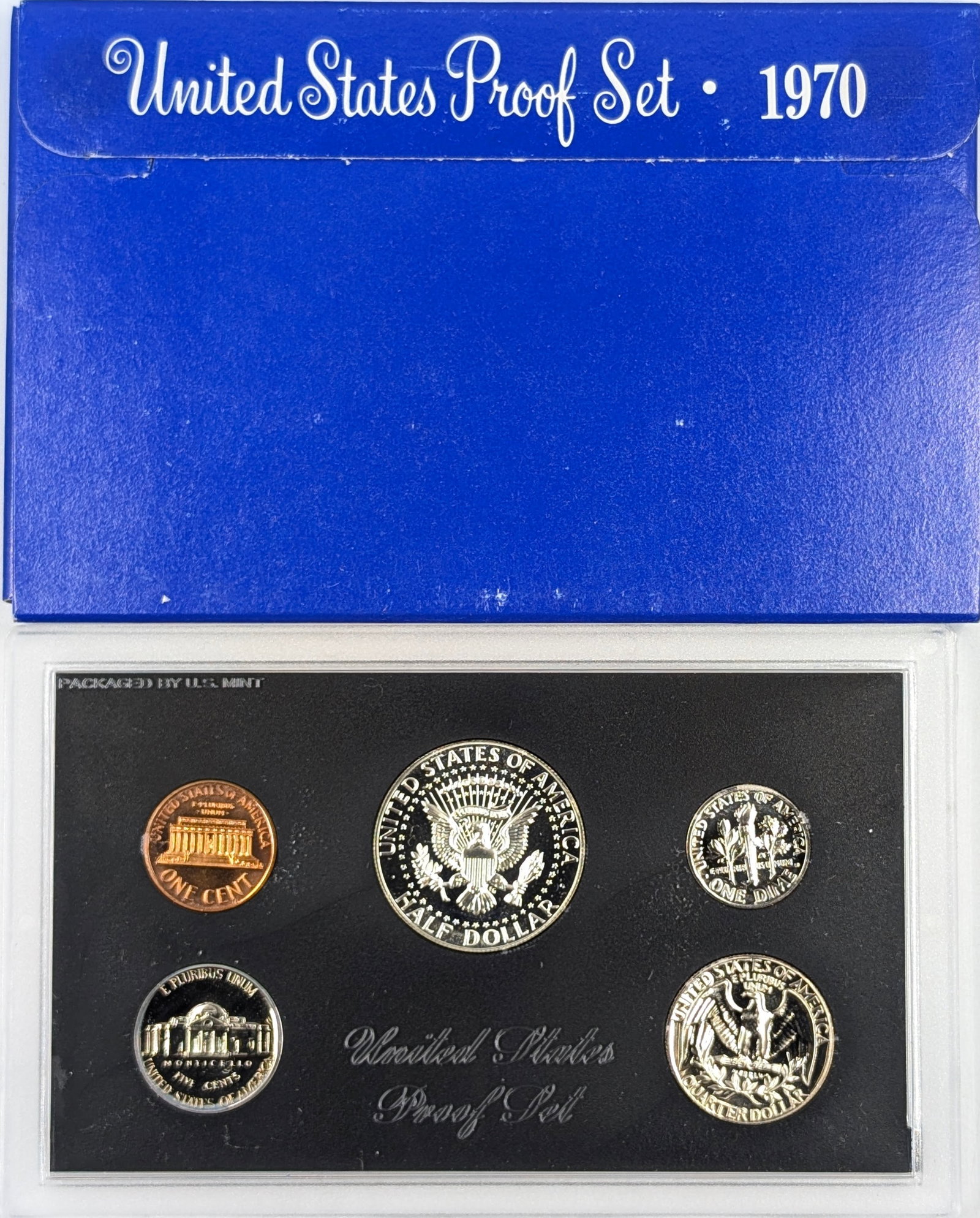 1970 US Mint Proof Set w/ Silver JFK Half - 2