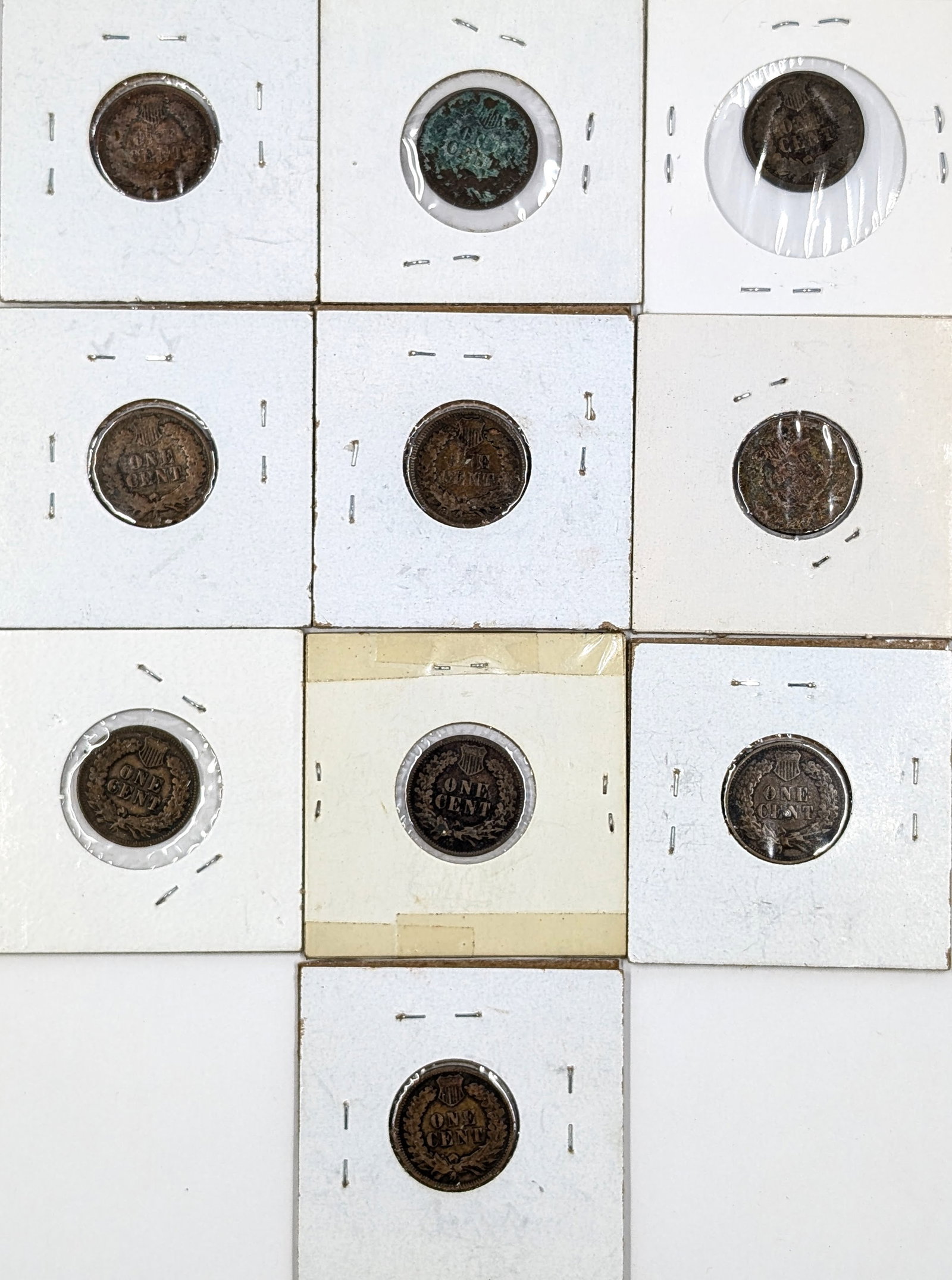 Lot of 10 Indian Head Cents- 1880-1907 - 2