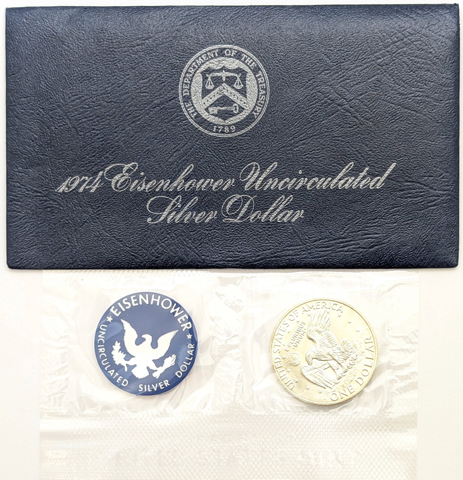 1974-S Eisenhower " Ike" Uncirculated Silver Dollar - 2