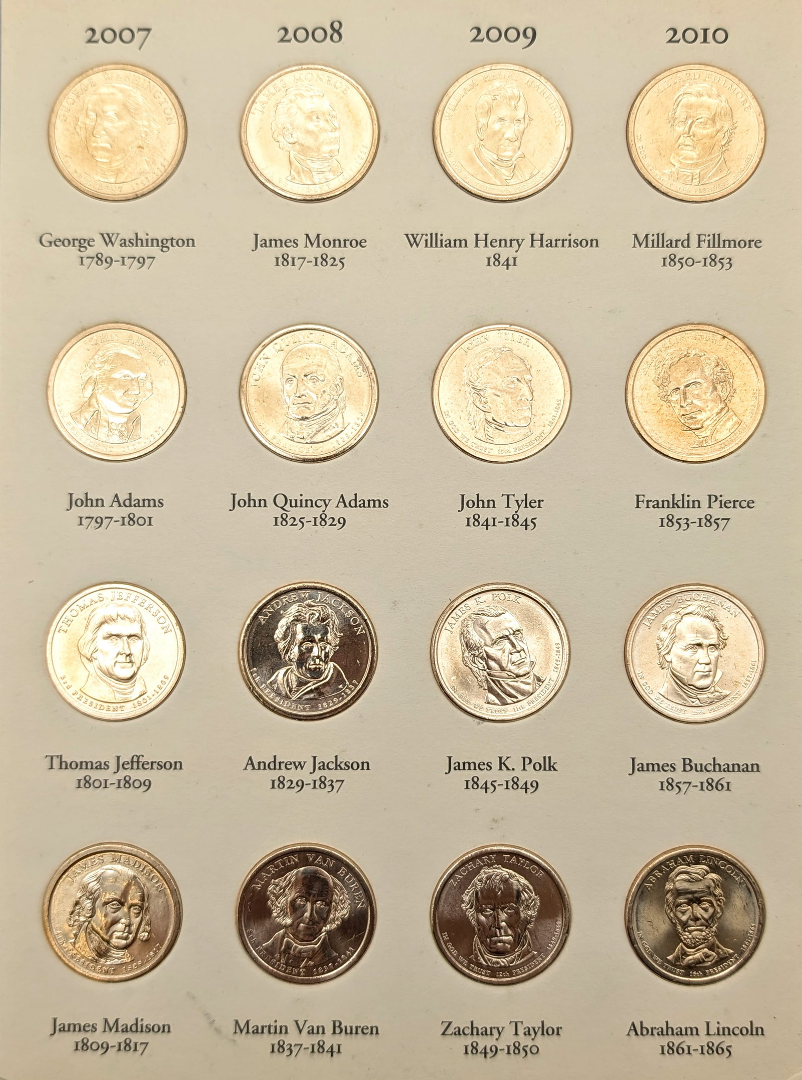Littleton Presidential Dollars 2007-2016 Coin Book w/ 39 Presidential Dollars - 3