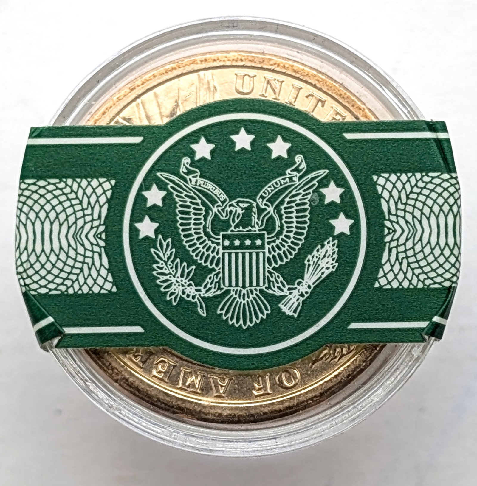 Tube of 12 Uncirculated Thomas Jefferson Presidential Dollars- By Danbury Mint - 2